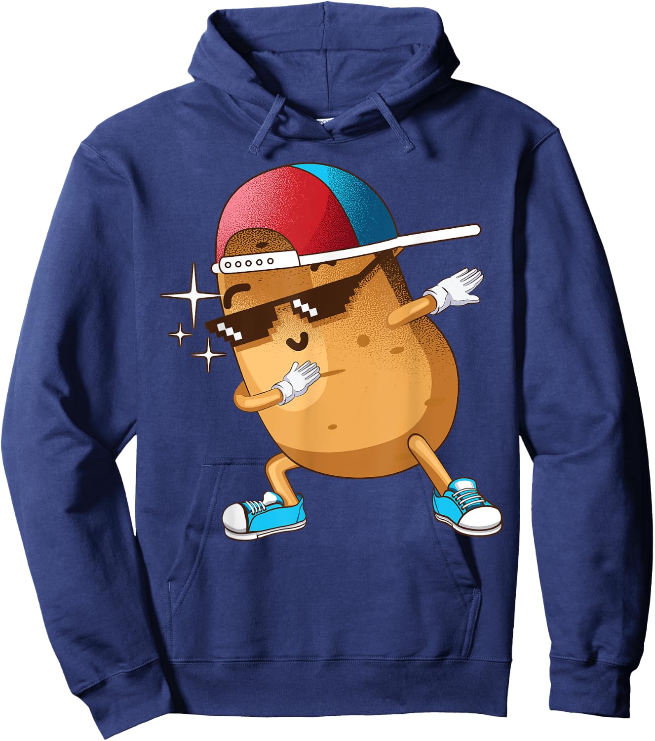 Funny Dabbing Potato Gift Cool Dancing Spuds Hip-hop Foodie Hoodie - Hoodie | Navy