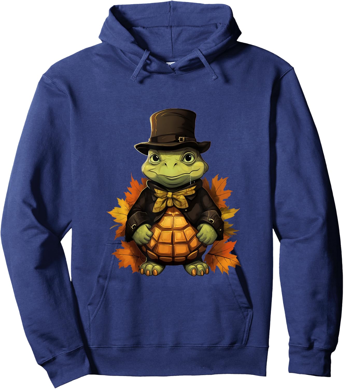 Thanksgiving Day Sea Turtle Pilgrim Fall Autumn Halloween Hoodie - Hoodie | Navy