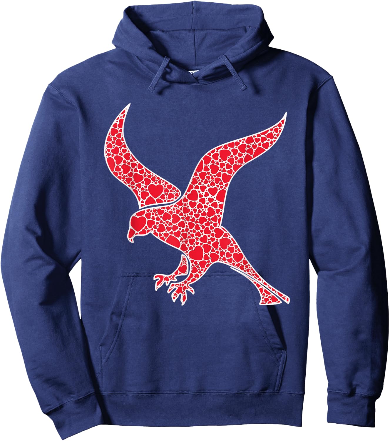 Falcon Hearts Valentine's Day Hawk Bird Lover Girl Gift Hoodie - Hoodie | Navy