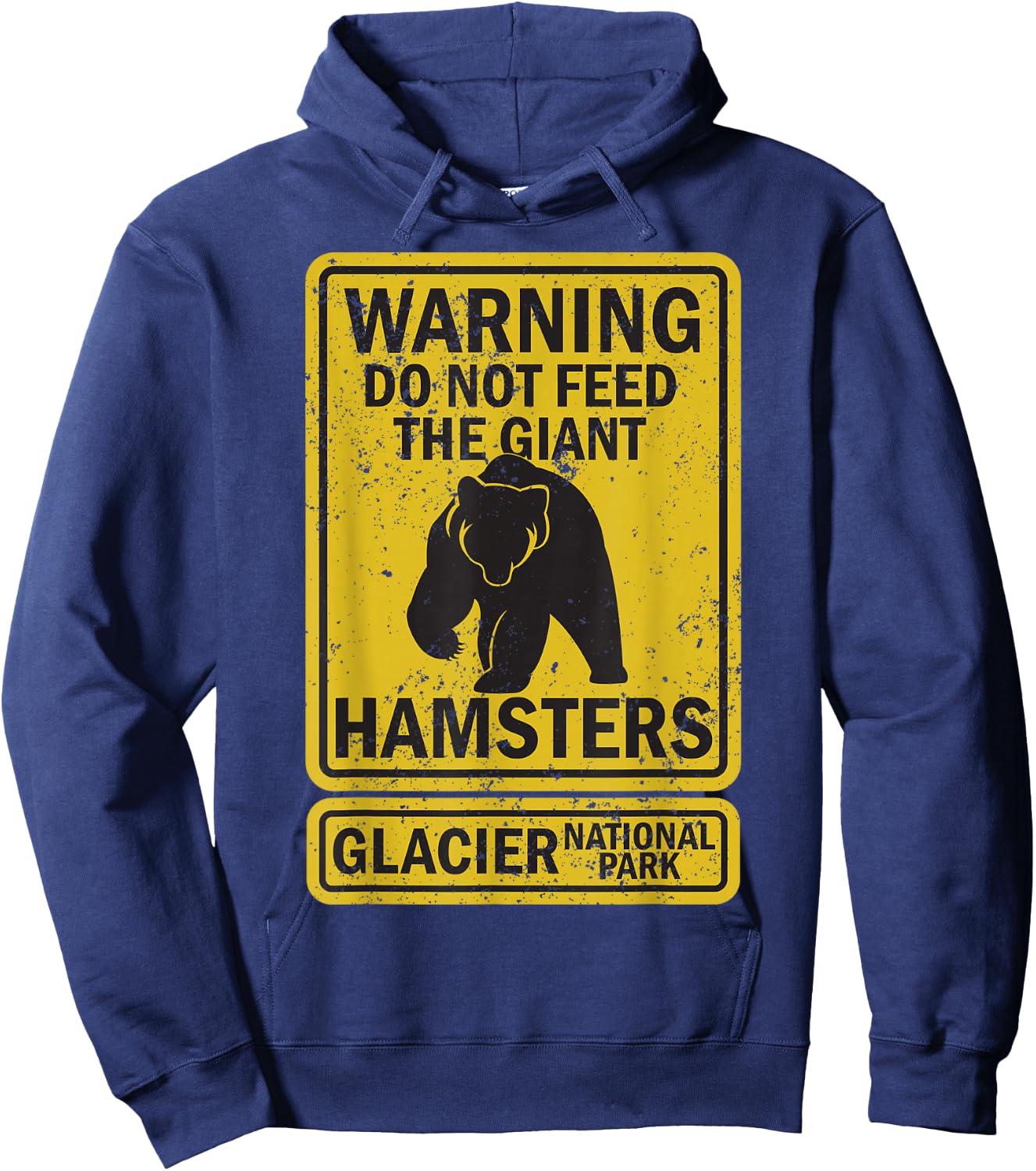 Funny Glacier National Park Grizzly Brown Bear Souvenir Gift Hoodie - Hoodie | Navy