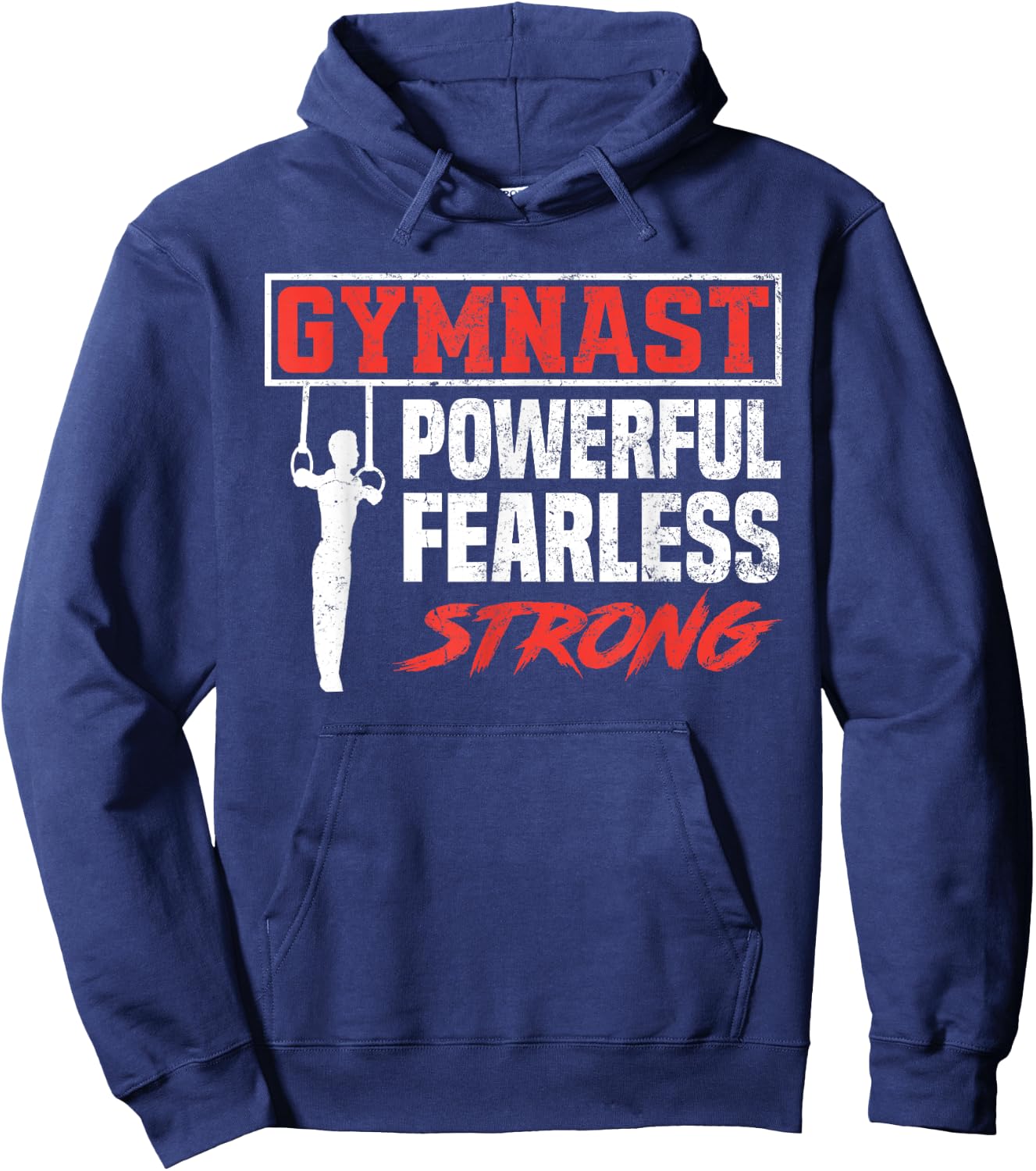 Boys Gymnastics Sports Strong Funny Gymnast Hoodie - Hoodie | Navy