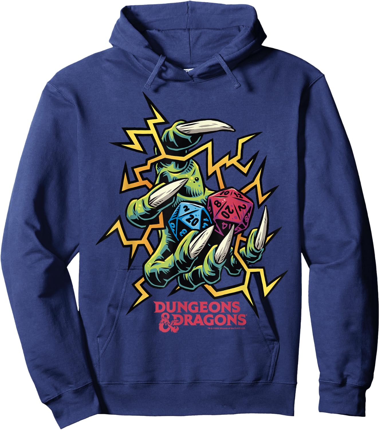 Dungeons & Dragons Electric Dice Roll Hoodie - Hoodie | Navy