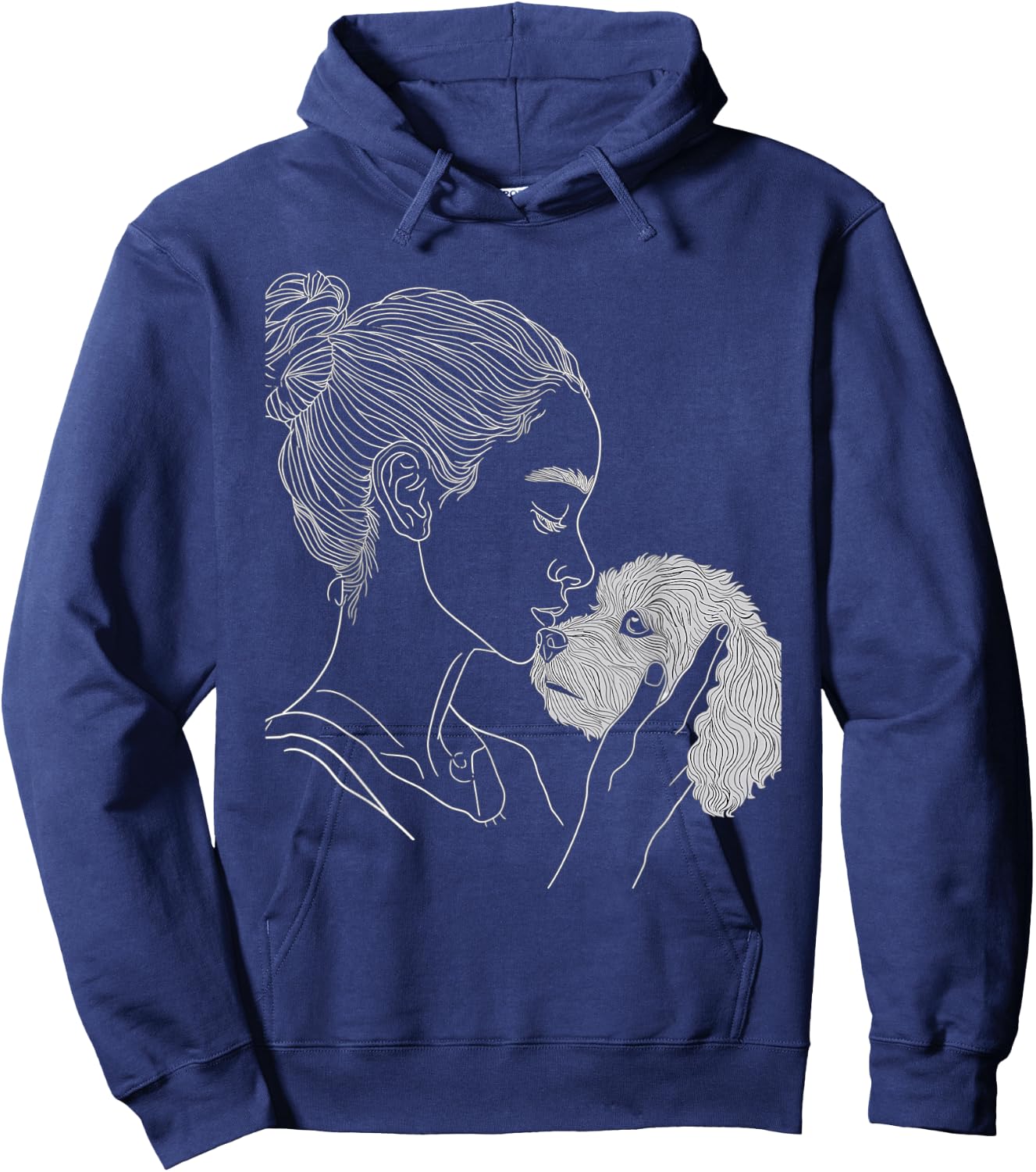 Bichon Frise Dog Mom Dog Art Mother's Day Hoodie - Hoodie | Navy