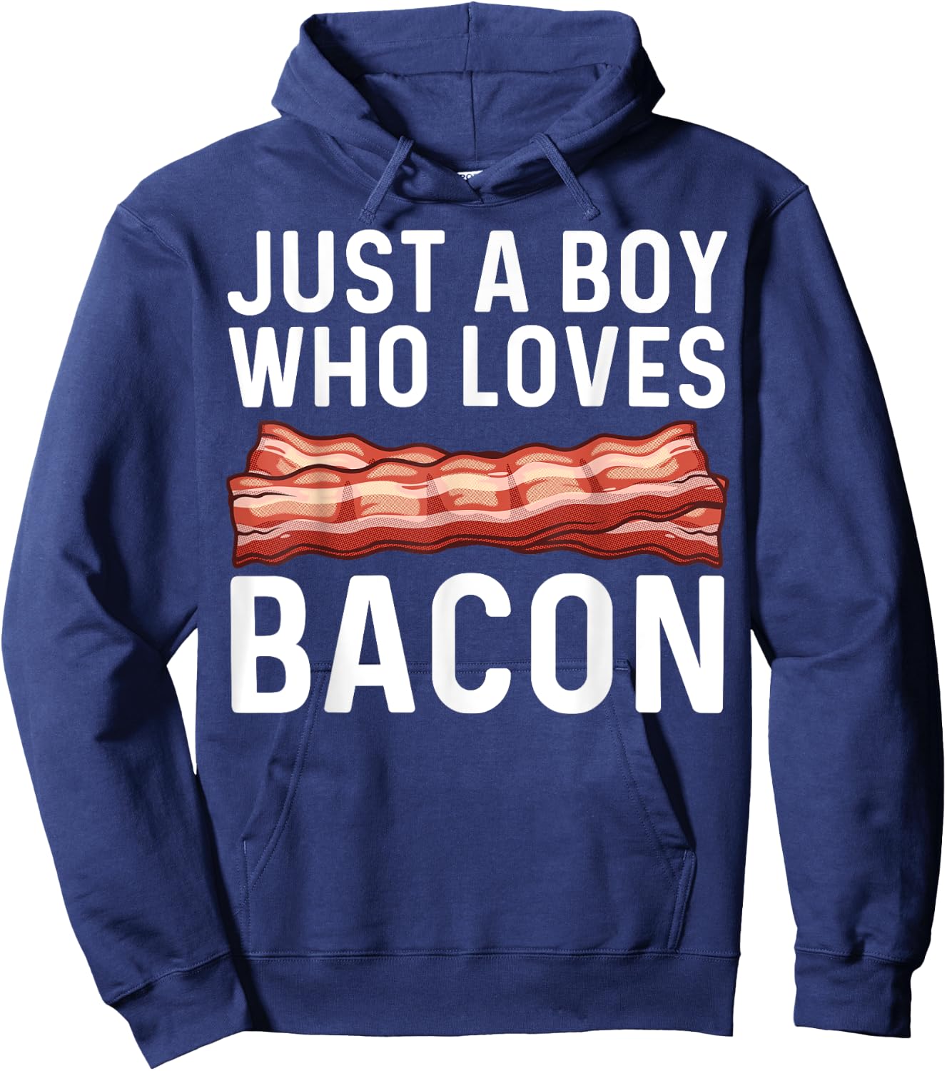 Funny Bacon Gift Bacon Lovers Boys Kids Meat Foodie Pun Hoodie - Hoodie | Navy