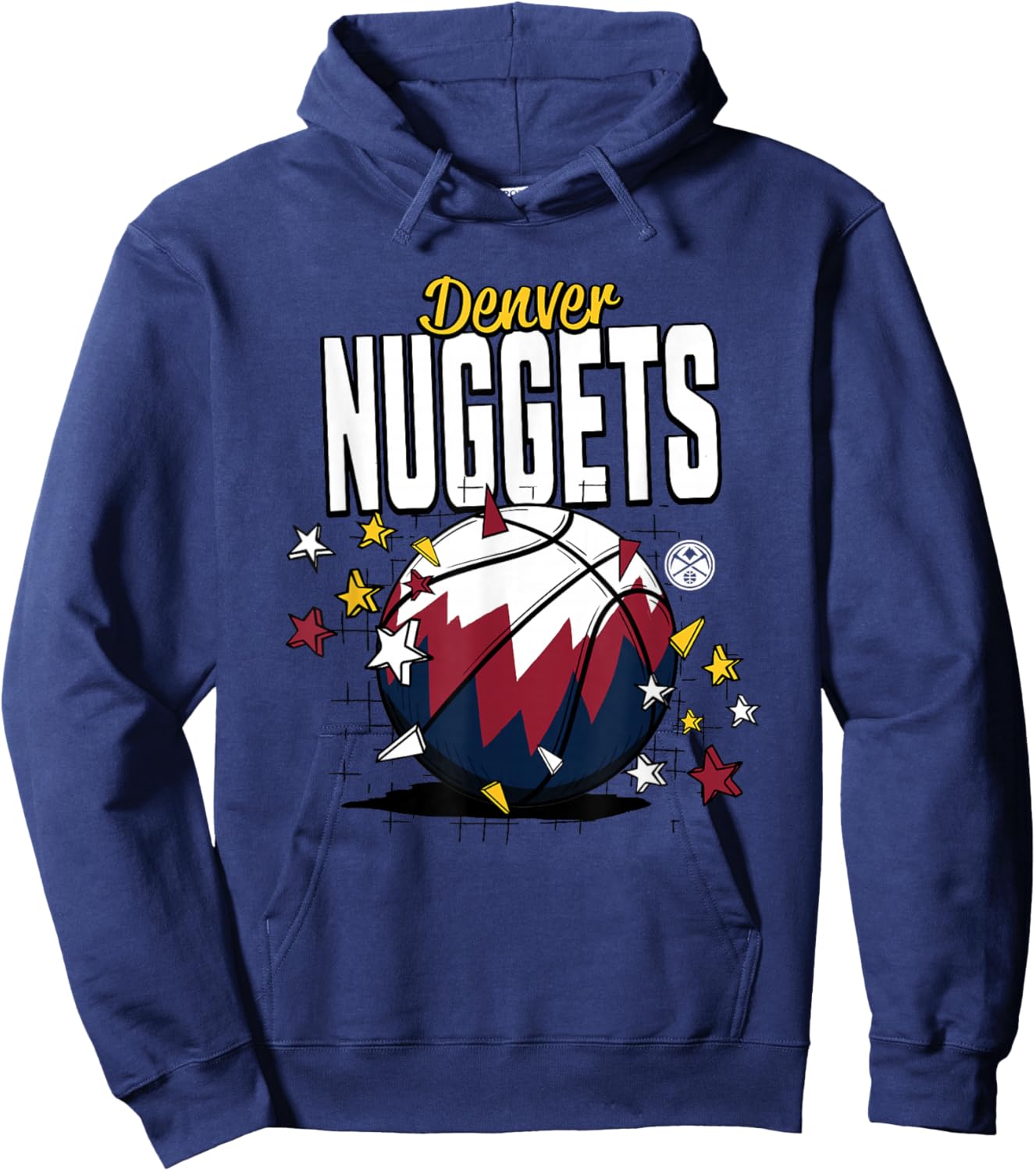 NBA Denver Nuggets Basketball Doodle Stars Hoodie - Hoodie | Navy