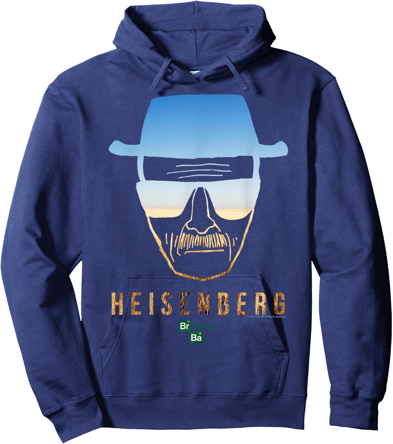 Breaking Bad Heisenberg Desert Horizon Outline Small Hoodie - Hoodie | Navy