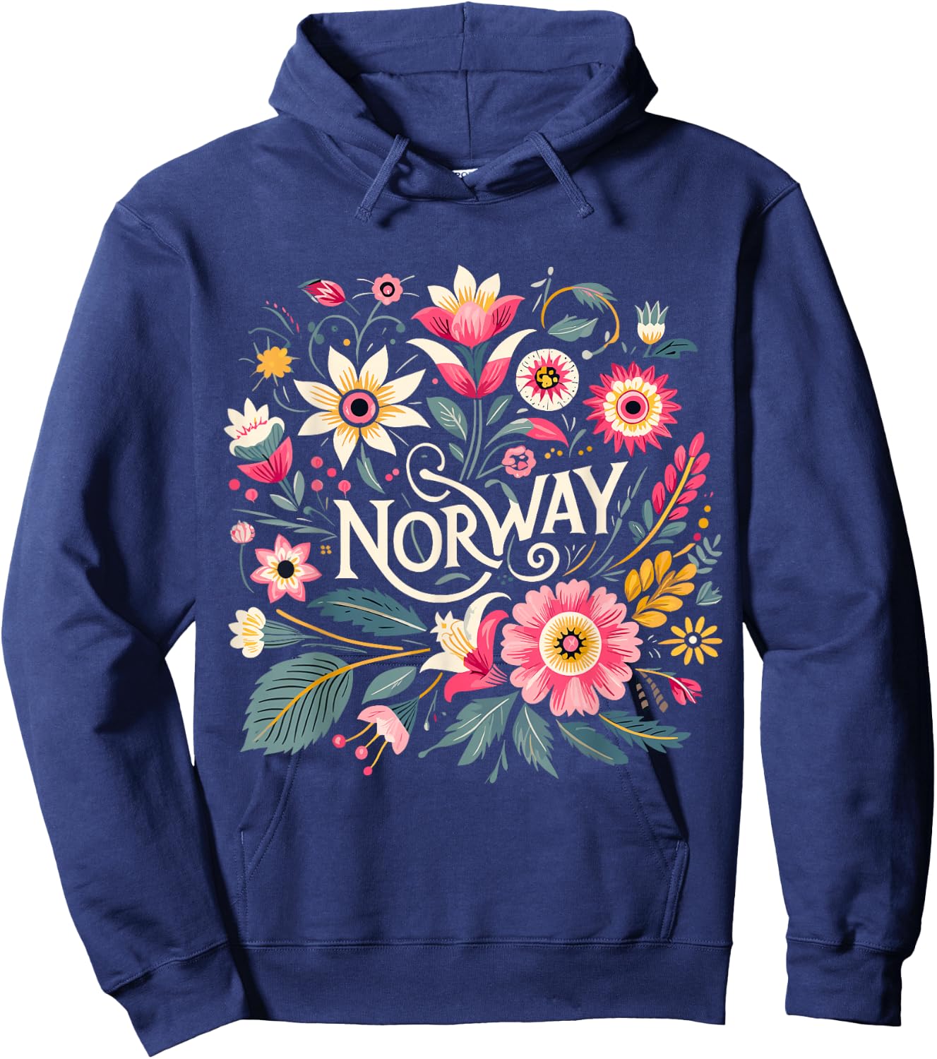 Norway Flowers Norwegian Hoodie - Hoodie | Navy