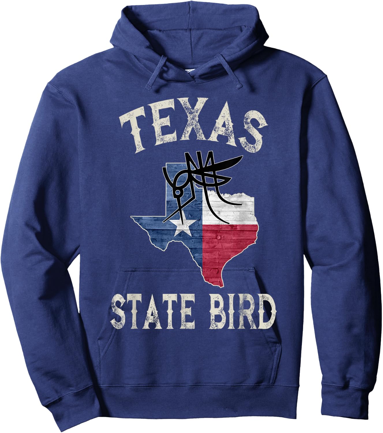 Texas State Bird Mosquito Flag Hoodie - Hoodie | Navy