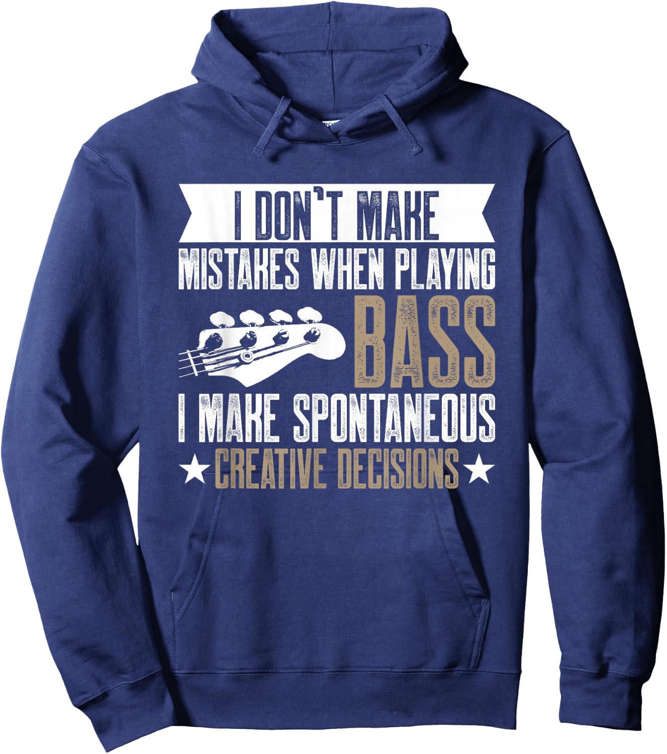 Bass Guitars Vintage Guitarist Guitar Player Gift Hoodie - Hoodie | Navy