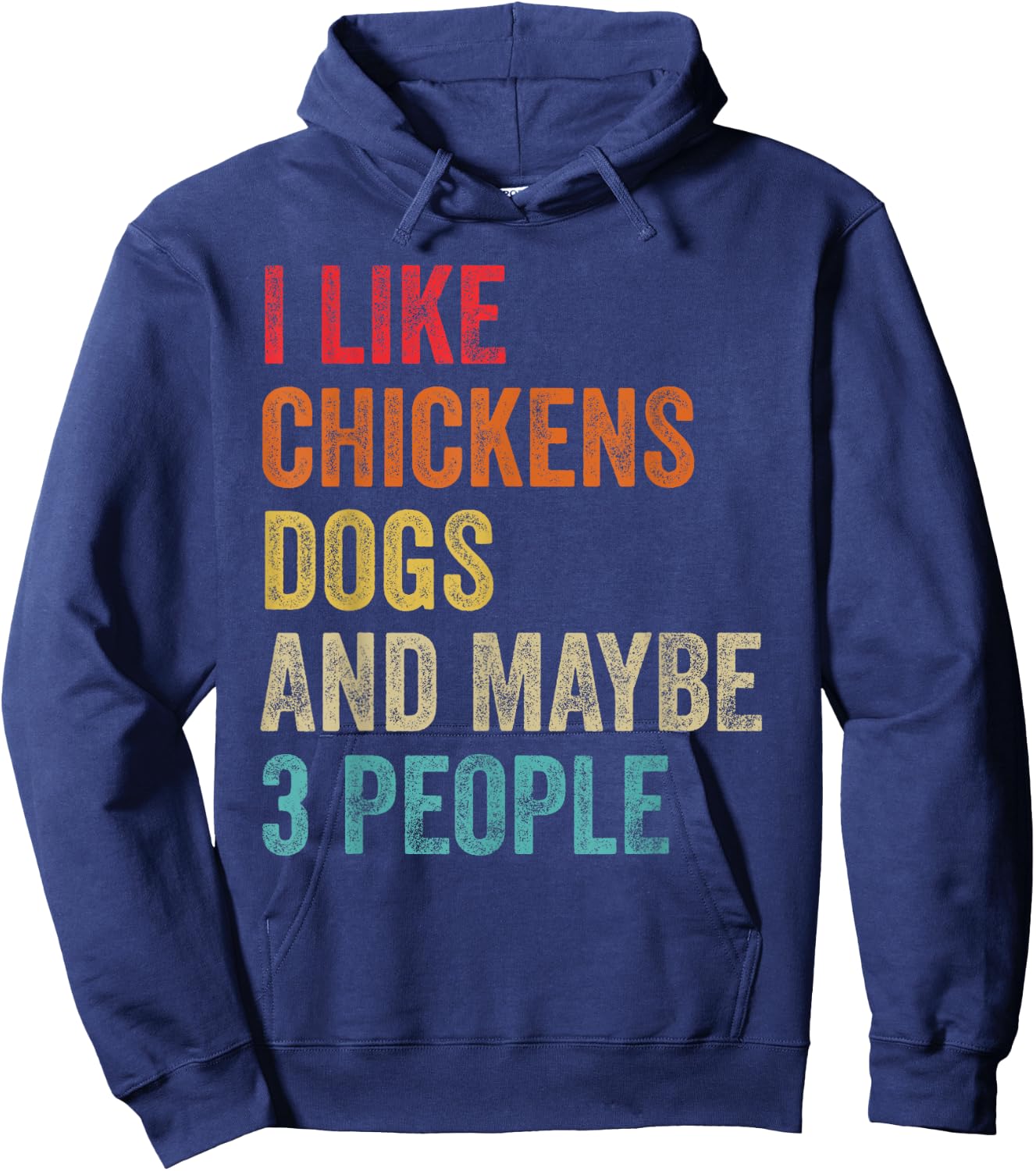 I Like Chickens Dogs & Maybe 3 People Chicken Dog Lover Gift Women Hoodie - Hoodie | Navy