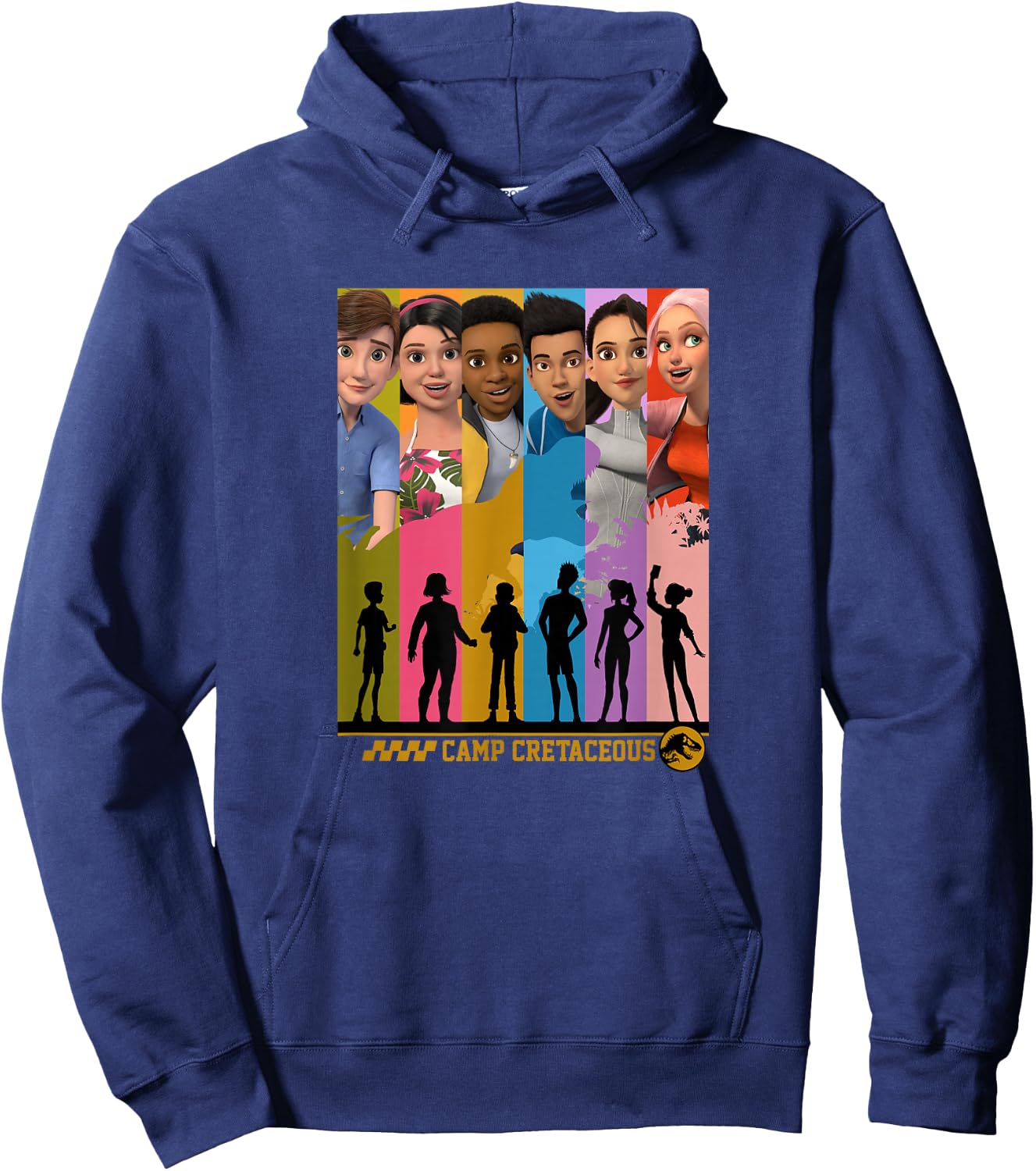 Jurassic World: Camp Cretaceous Group Shot Panels Small Hoodie - Hoodie | Navy
