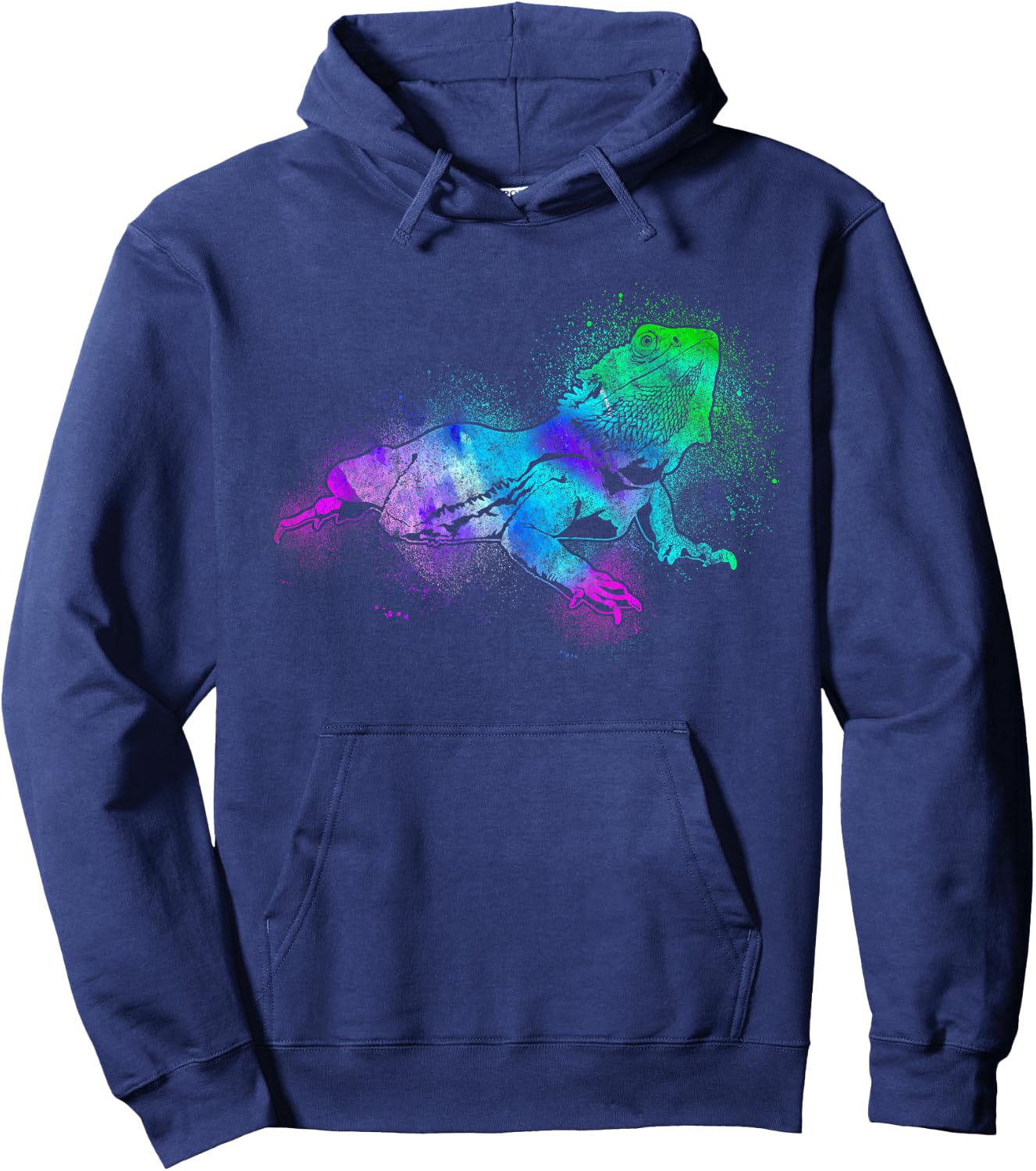 Bearded Dragon Watercolor Hoodie - Hoodie | Navy