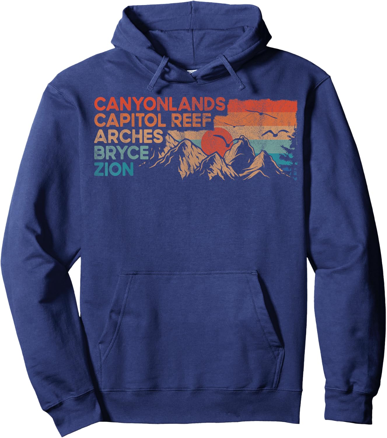 Vintage utah national parks Moab utah mighty five souvenir Hoodie - Hoodie | Navy