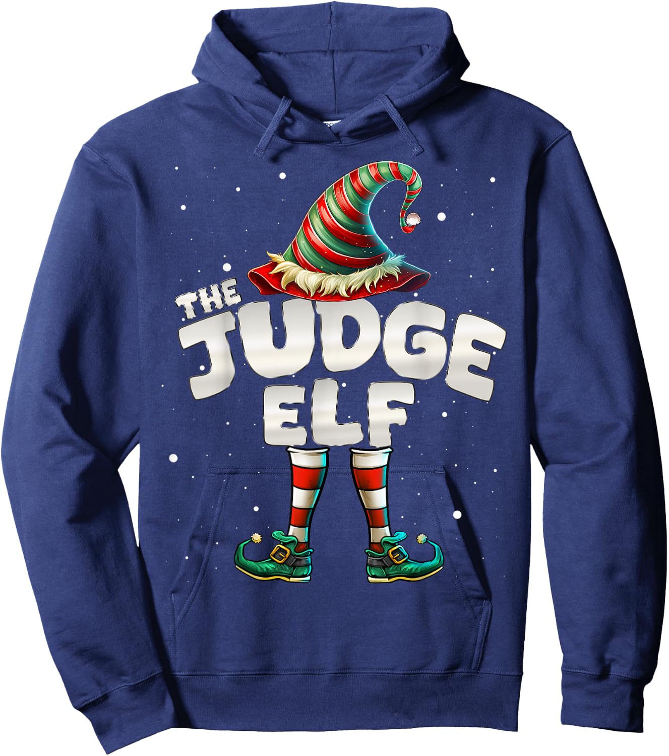 I'm The Judge Elf Family Matching Group Christmas Hoodie - Hoodie | Navy