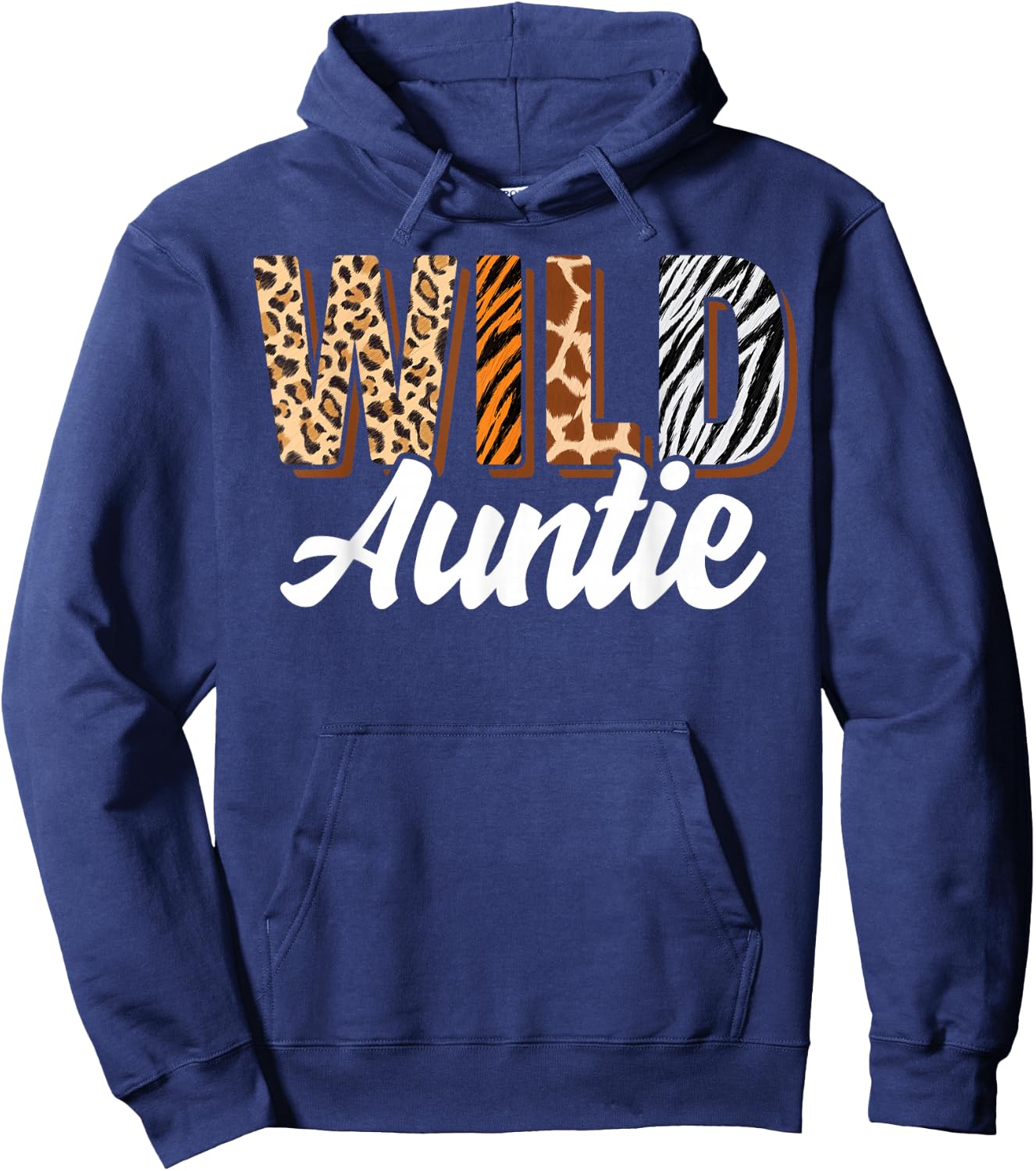 Wild Auntie Zoo Born Two be Wild B-day Safari Jungle Animal Hoodie - Hoodie | Navy