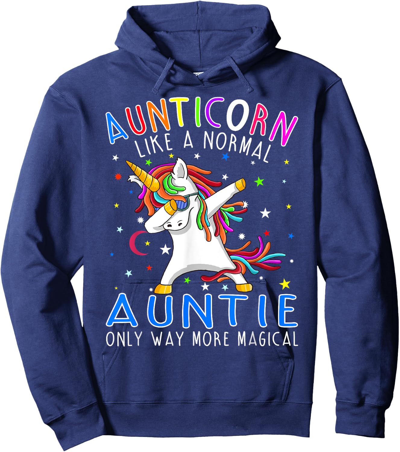 Aunticorn Like A Normal Aunt Only Way More Magical Hoodie - Hoodie | Navy