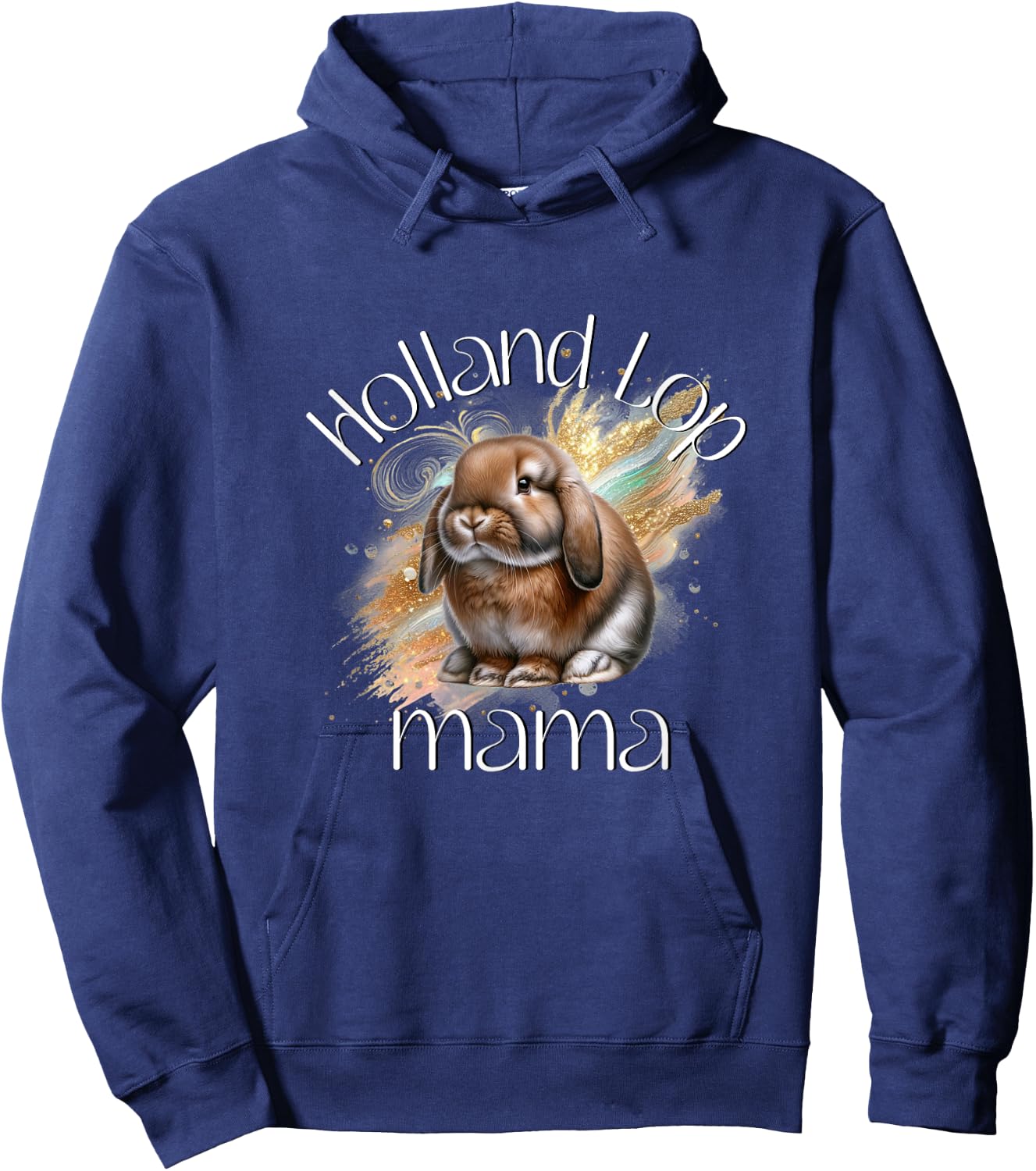 Holland Lop Mama Bunny Rabbit Hoodie - Hoodie | Navy