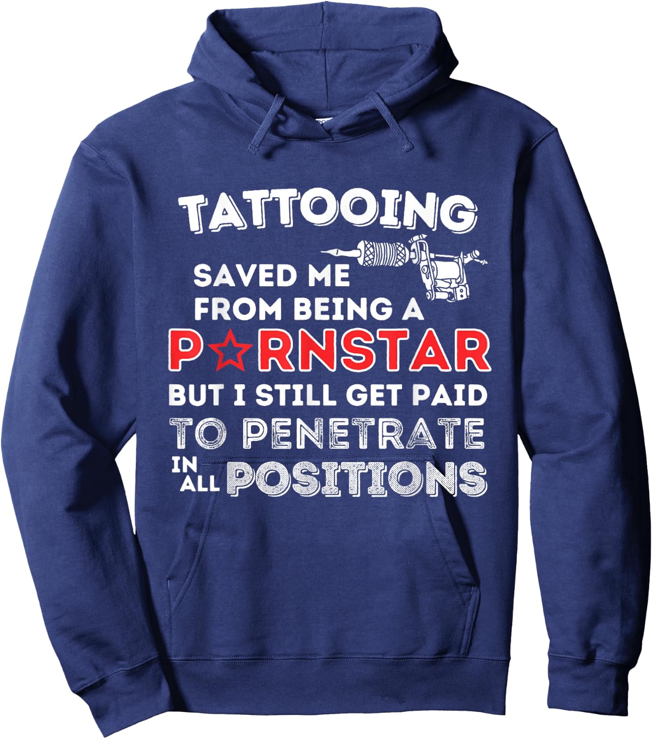Tattooing Saved Me - Funny Tattoo Artist & Tattooing Gift Hoodie - Hoodie | Navy