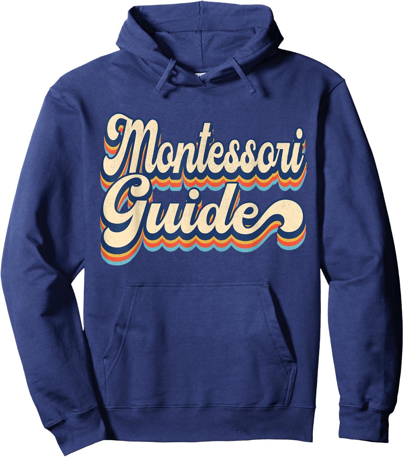 Retro Vintage Montessori Guide School Appreciation Hoodie - Hoodie | Navy