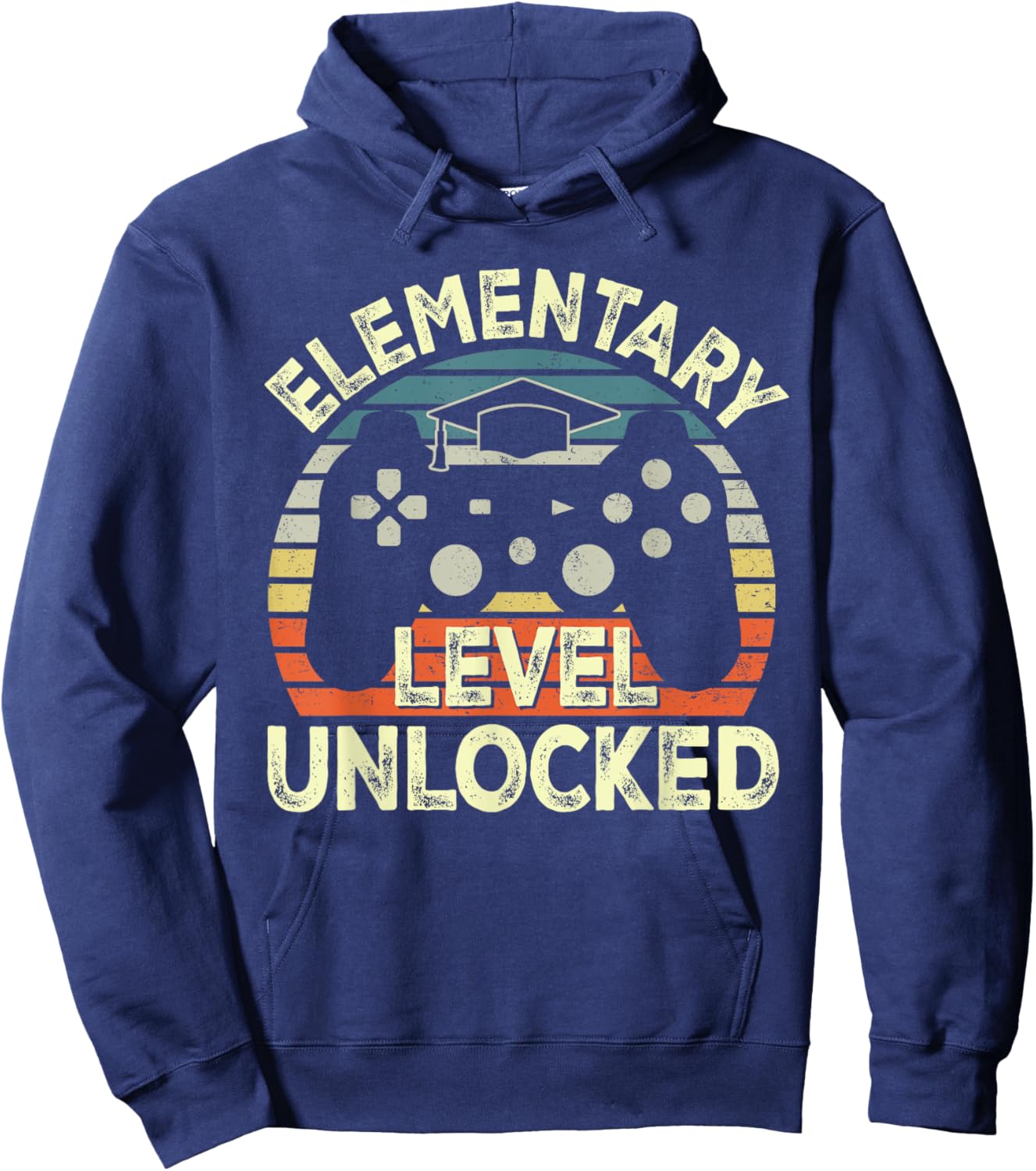 Elementary Level Unlocked Video Game Back to School Boys Hoodie - Hoodie | Navy
