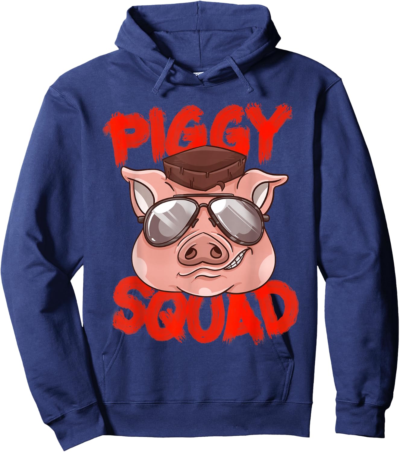 Piggy Squad | Cute Pig Farmer Animal Lovers Funny Farm Gift Hoodie - Hoodie | Navy