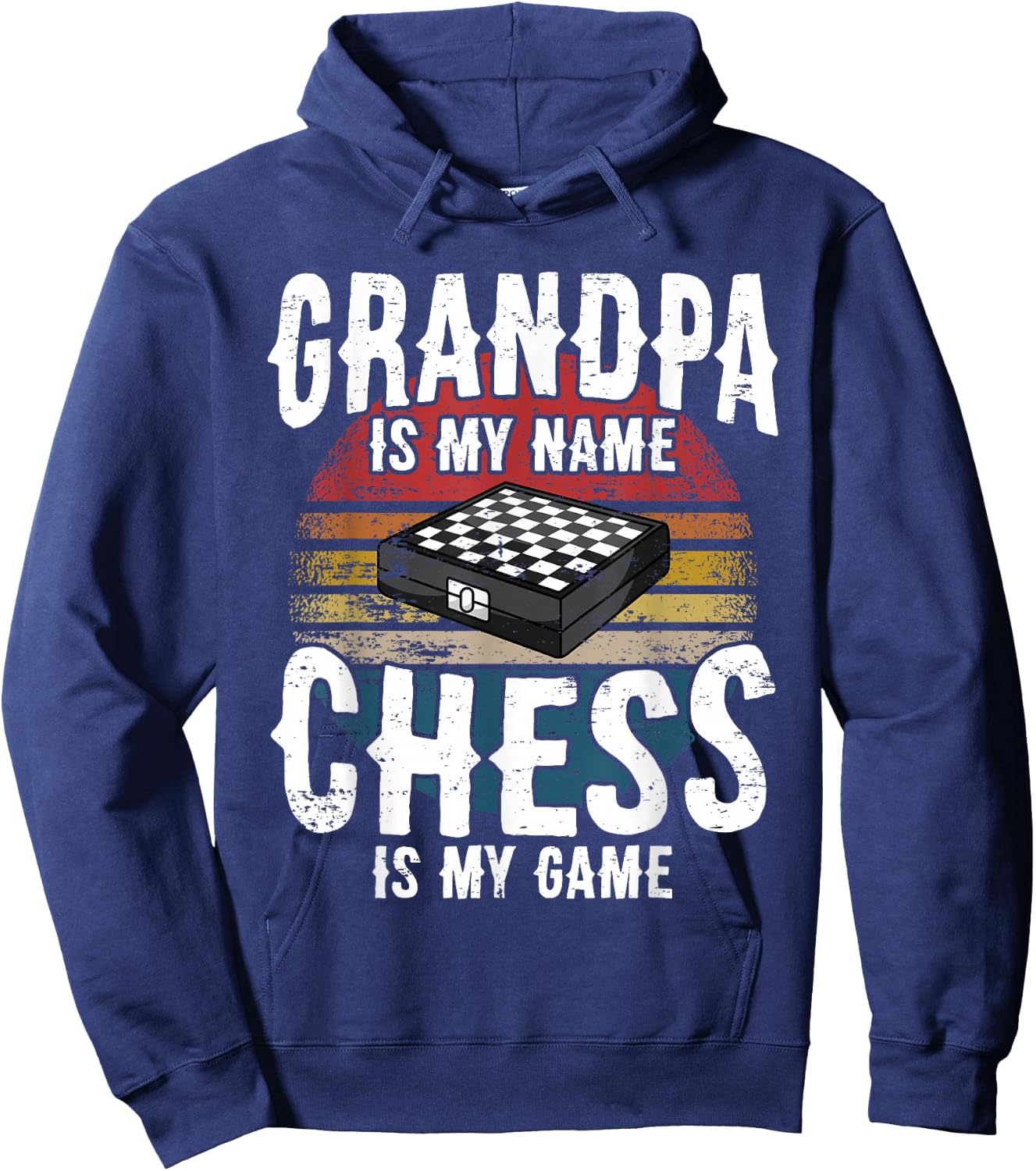 Chess Player Club Club I Retirement Grandpa Grandparents Hoodie - Hoodie | Navy