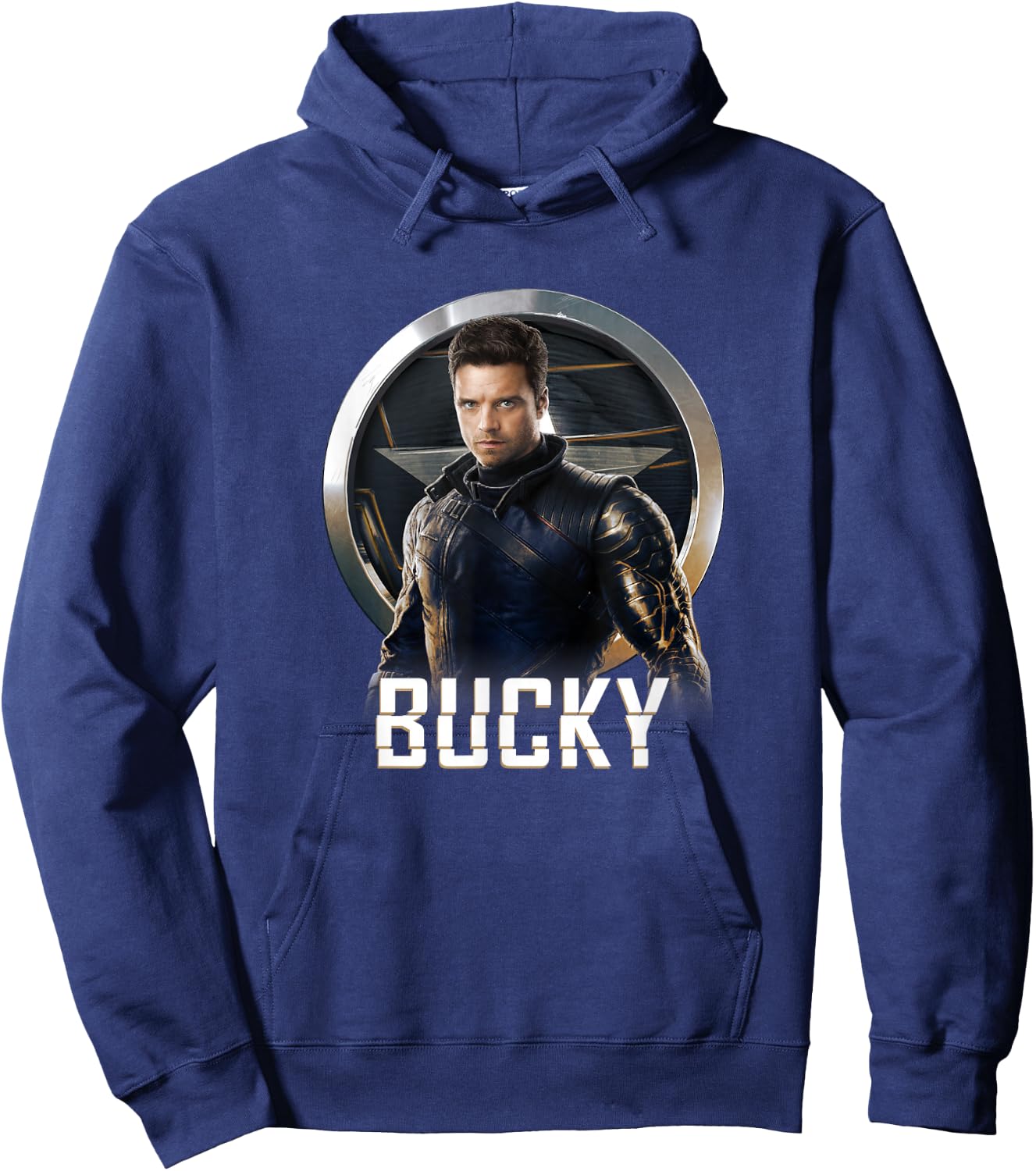 Marvel Falcon & Winter Soldier Bucky Shield Portrait V2 Hoodie - Hoodie | Navy