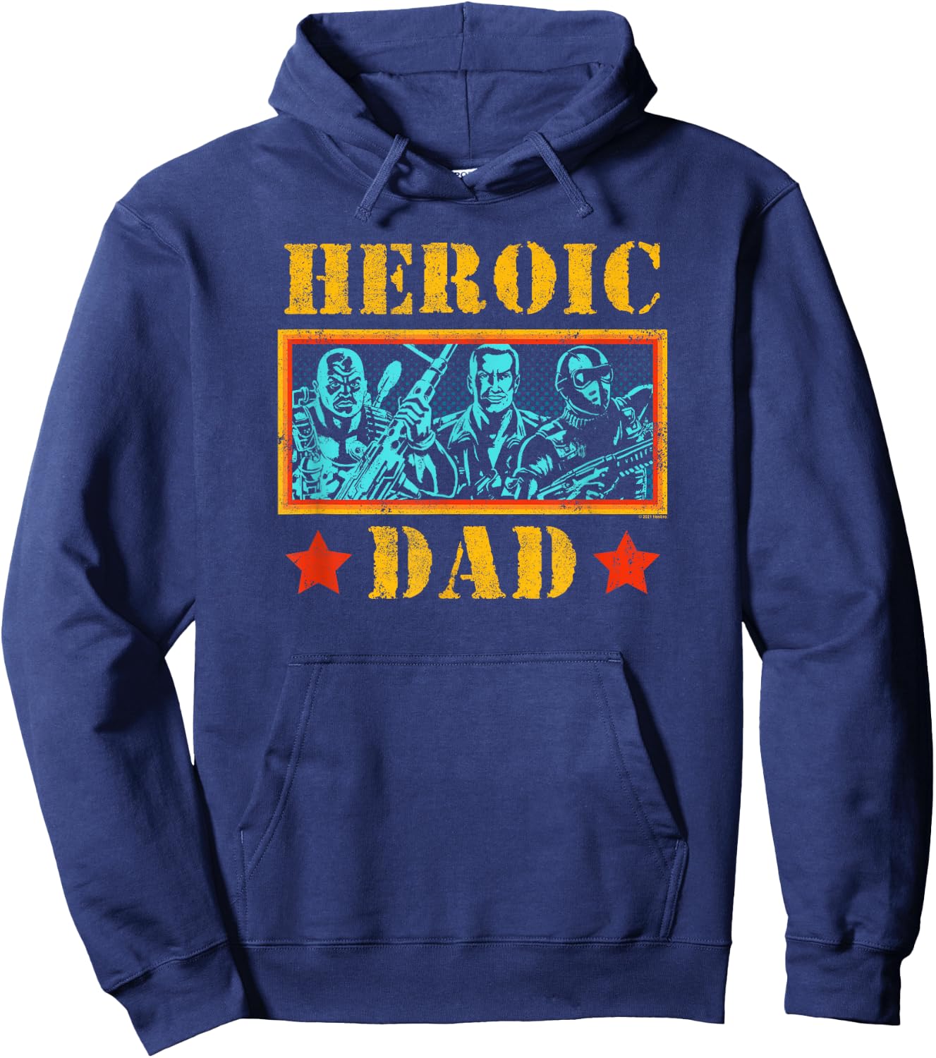 G.I. Joe Father's Day Heroic Dad Vintage Army Stamp Logo Hoodie - Hoodie | Navy
