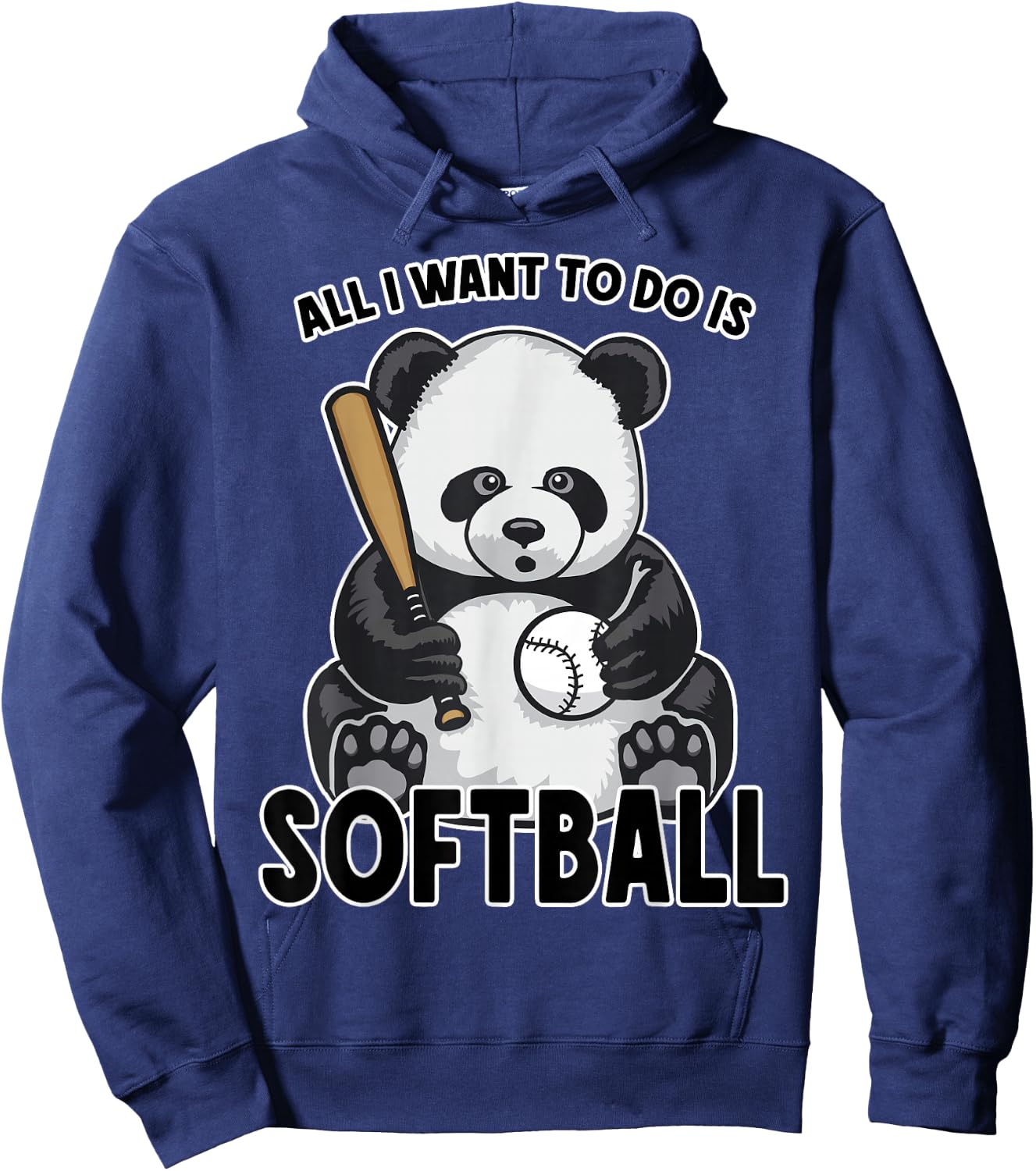 Panda Softball "Alles was ich want" ("Alles was ich want") is a Hoodie - Hoodie | Navy