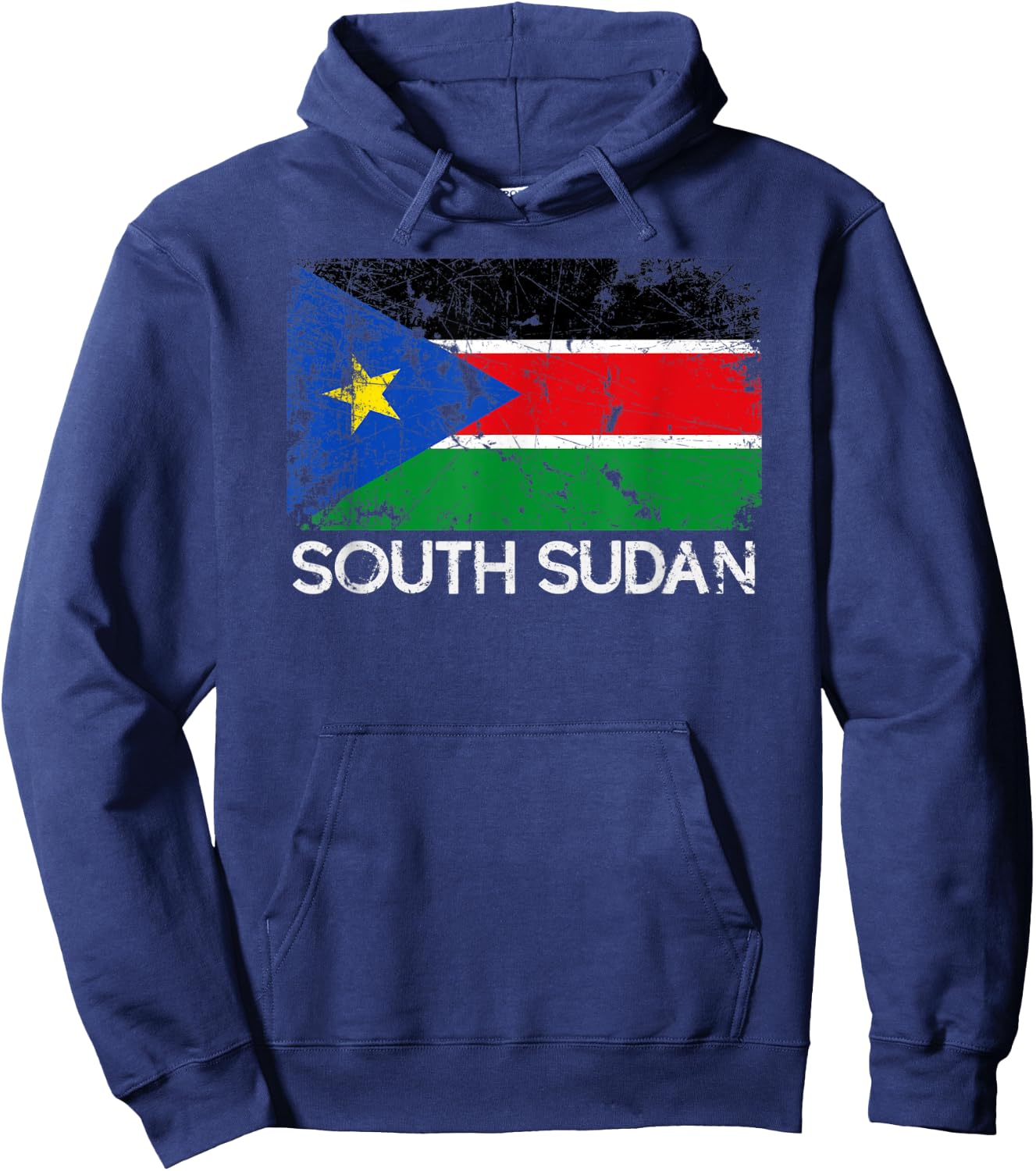 South Sudanese Flag | Vintage Made In South Sudan Gift Hoodie - Hoodie | Navy