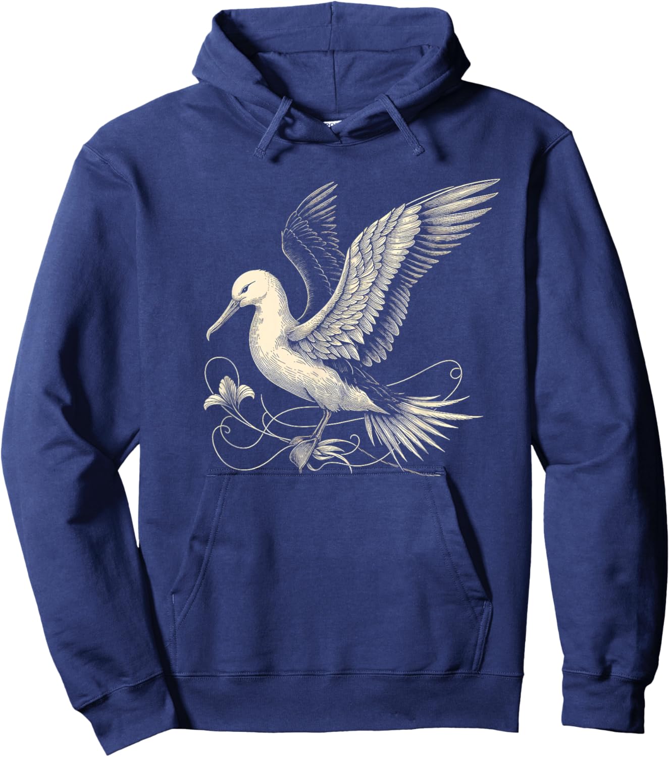 Albatross Graphic Art Design And Men Hoodie - Hoodie | Navy