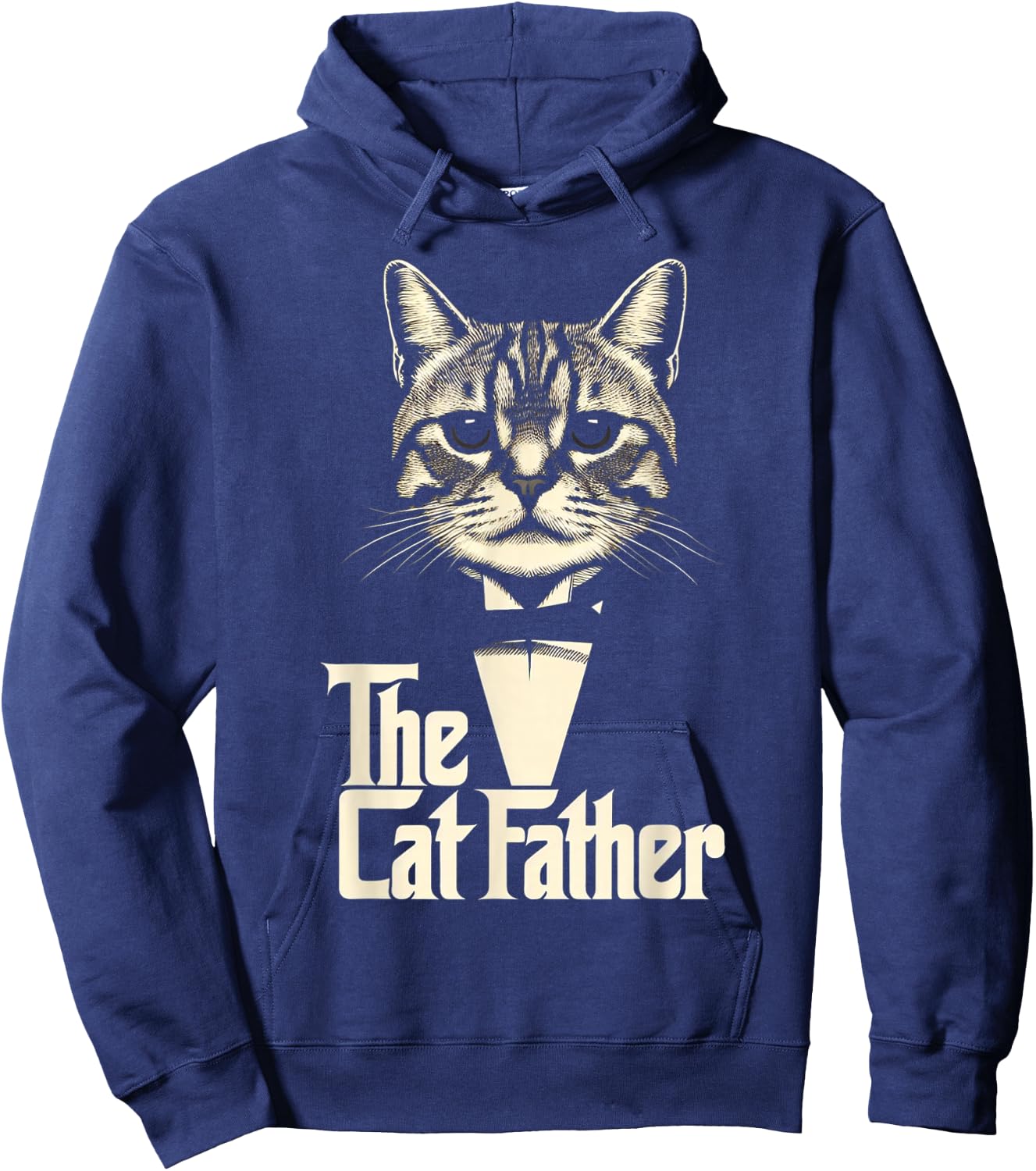 Cat Lover Gifts Funny The CatFather Cat Dad Hoodie - Hoodie | Navy