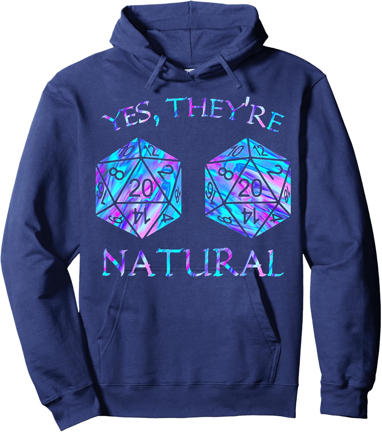 Yes They're Natural Critical Hit Hoodie - Hoodie | Navy