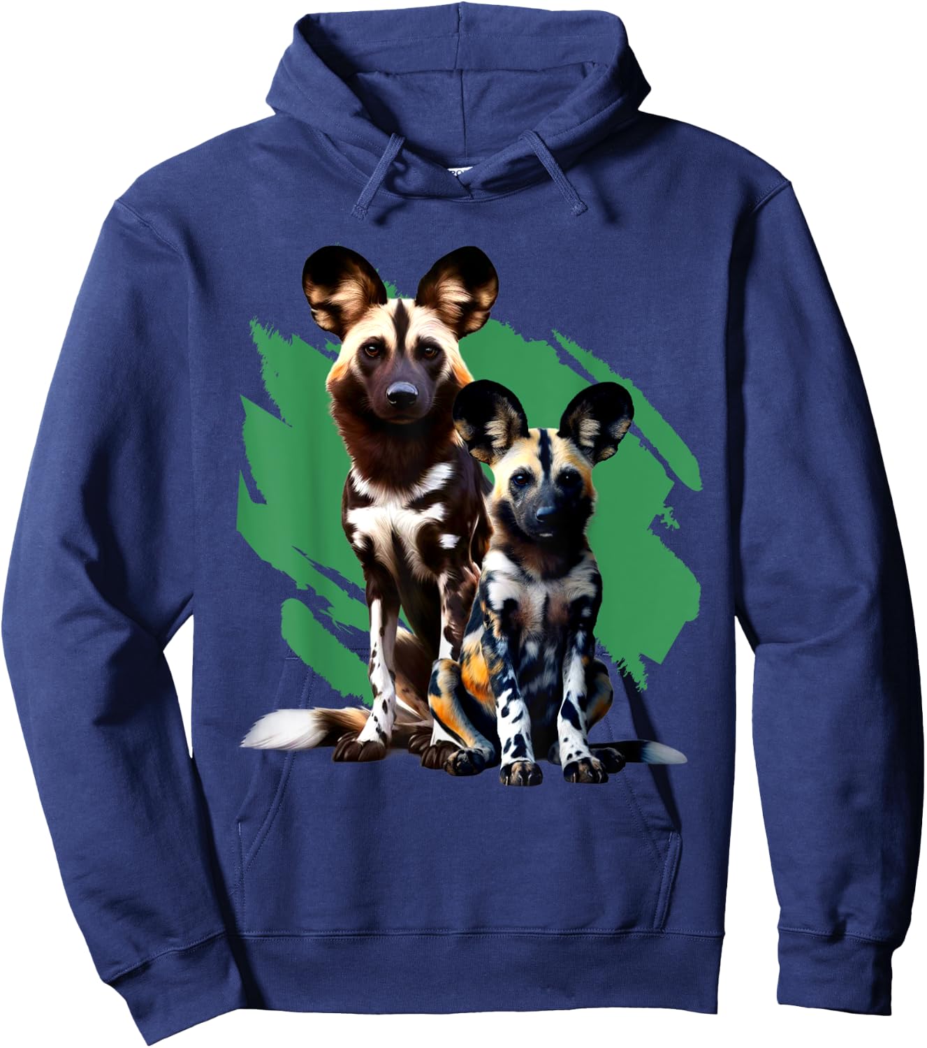 African Painted Wild Dogs Puppy Wild Dog Lovers Design Hoodie - Hoodie | Navy