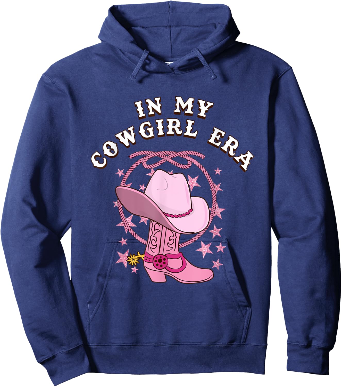 In My Cowgirl Era Retro Howdy Western Country Rodeo Cowgirl Hoodie - Hoodie | Navy