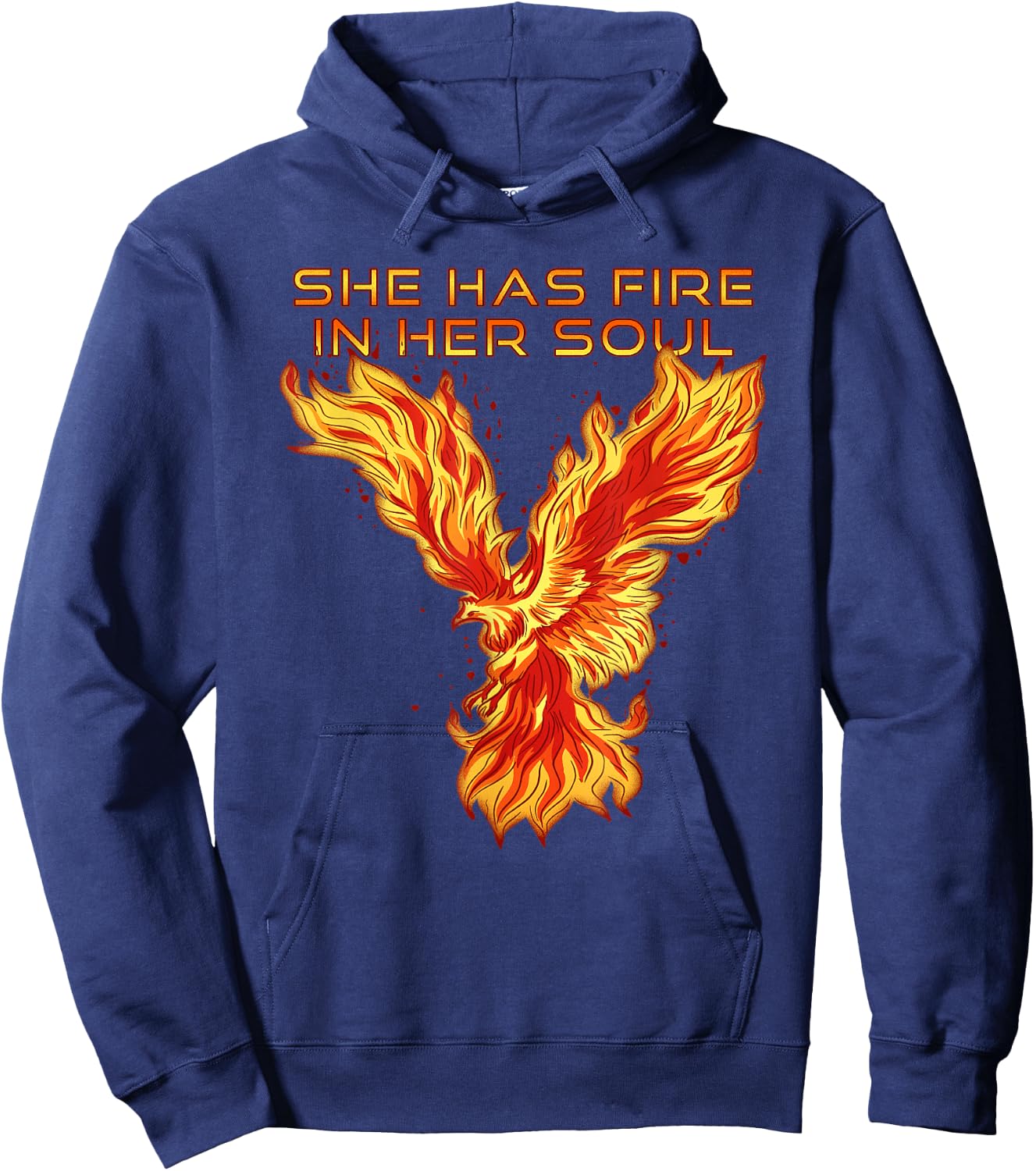 Phoenix Bird She Has Fire In Her Soul Hoodie - Hoodie | Navy