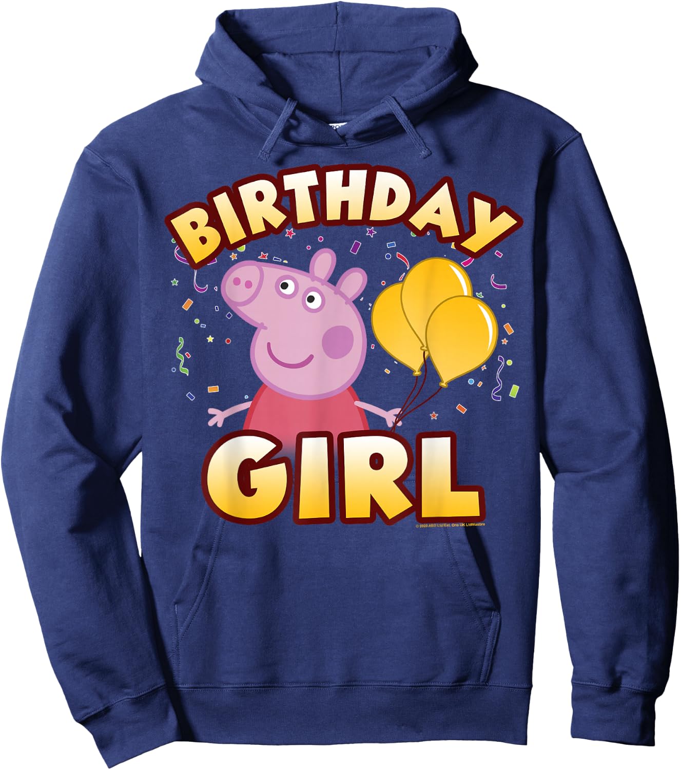 Peppa Pig Birthday Girl Confetti Celebration Small Hoodie - Hoodie | Navy