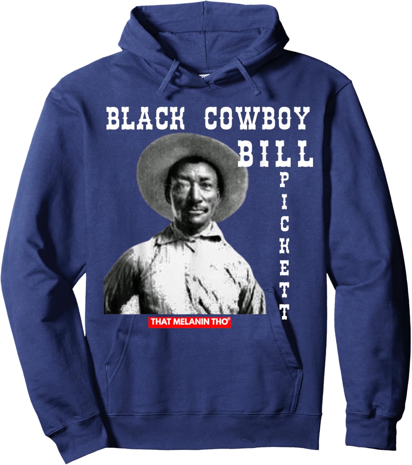 Black Cowboy Bill Pickett Cowboy African American History Hoodie - Hoodie | Navy