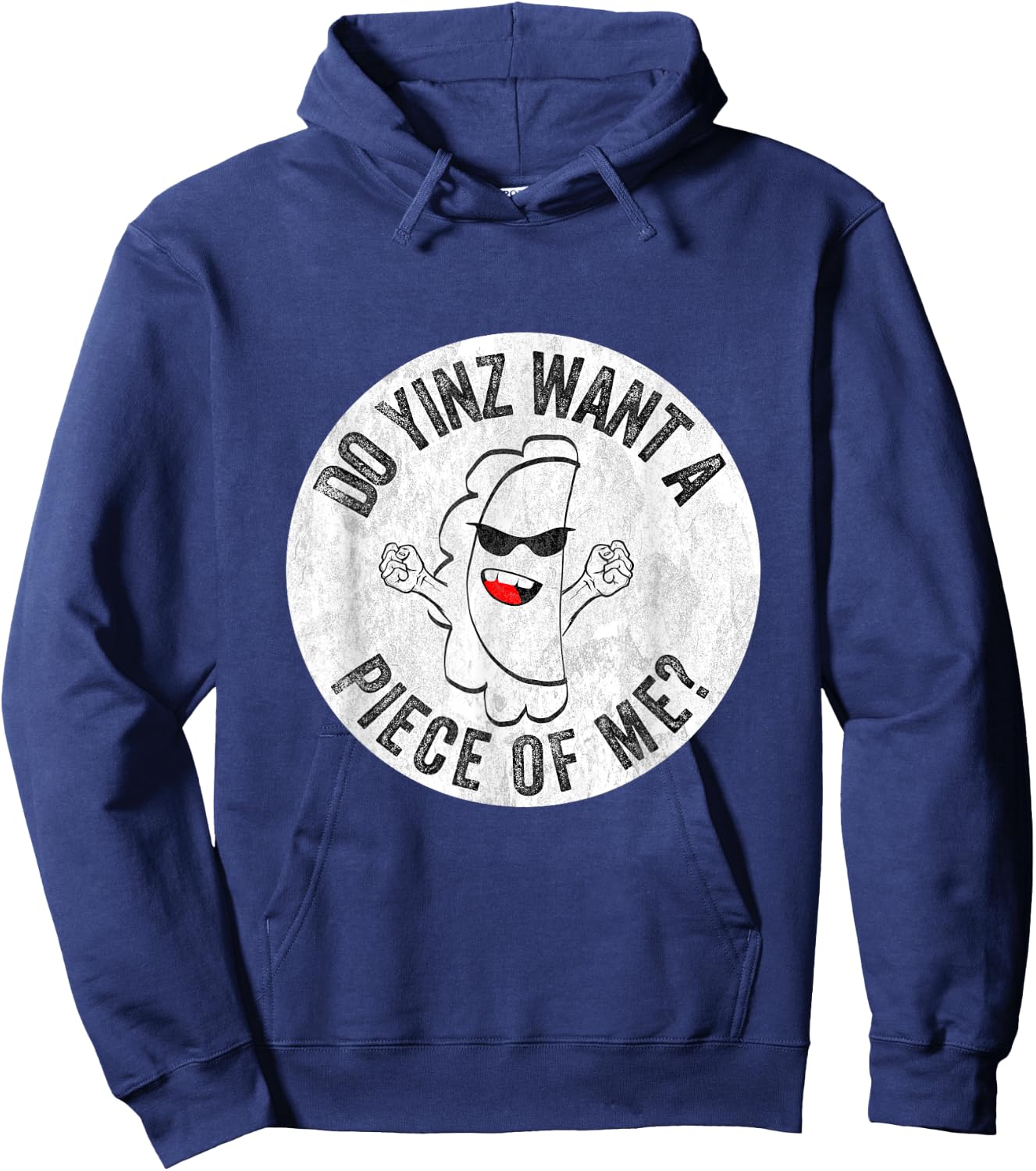 Pierogi Yinz Want a Piece of Me Funny Pittsburgh Yinzer Food Hoodie - Hoodie | Navy