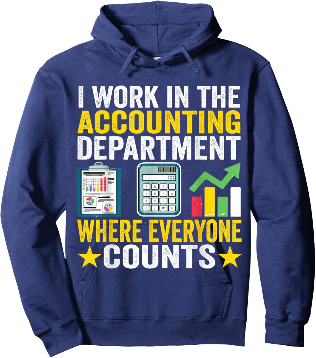 I work in the Accounting Department Funny Accountant Apparel Hoodie - Hoodie | Navy