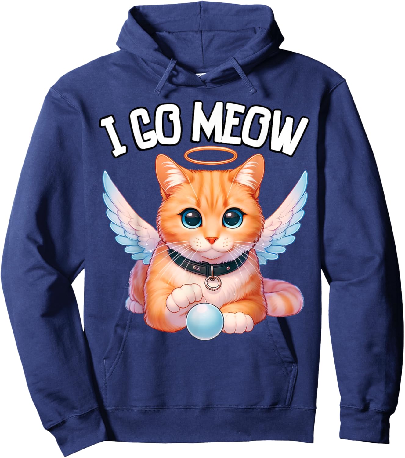 I Go Meow Cat Meme Meowing Not Meowing Cat Anime Hoodie - Hoodie | Navy