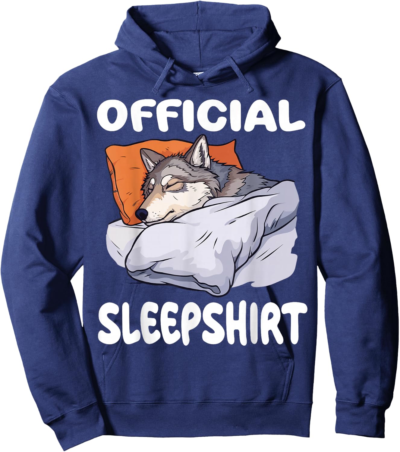 Wolf Official Sleepshirt Pajamas Nightgown Hoodie - Hoodie | Navy