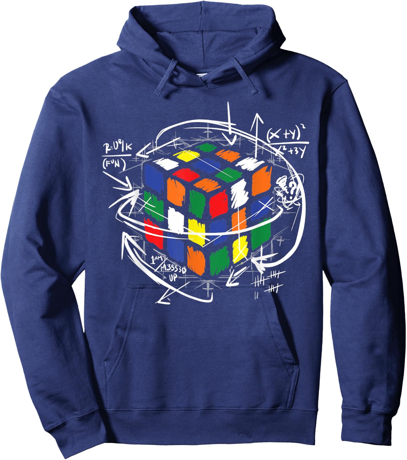 Math Puzzle Cube Hoodie - Hoodie | Navy