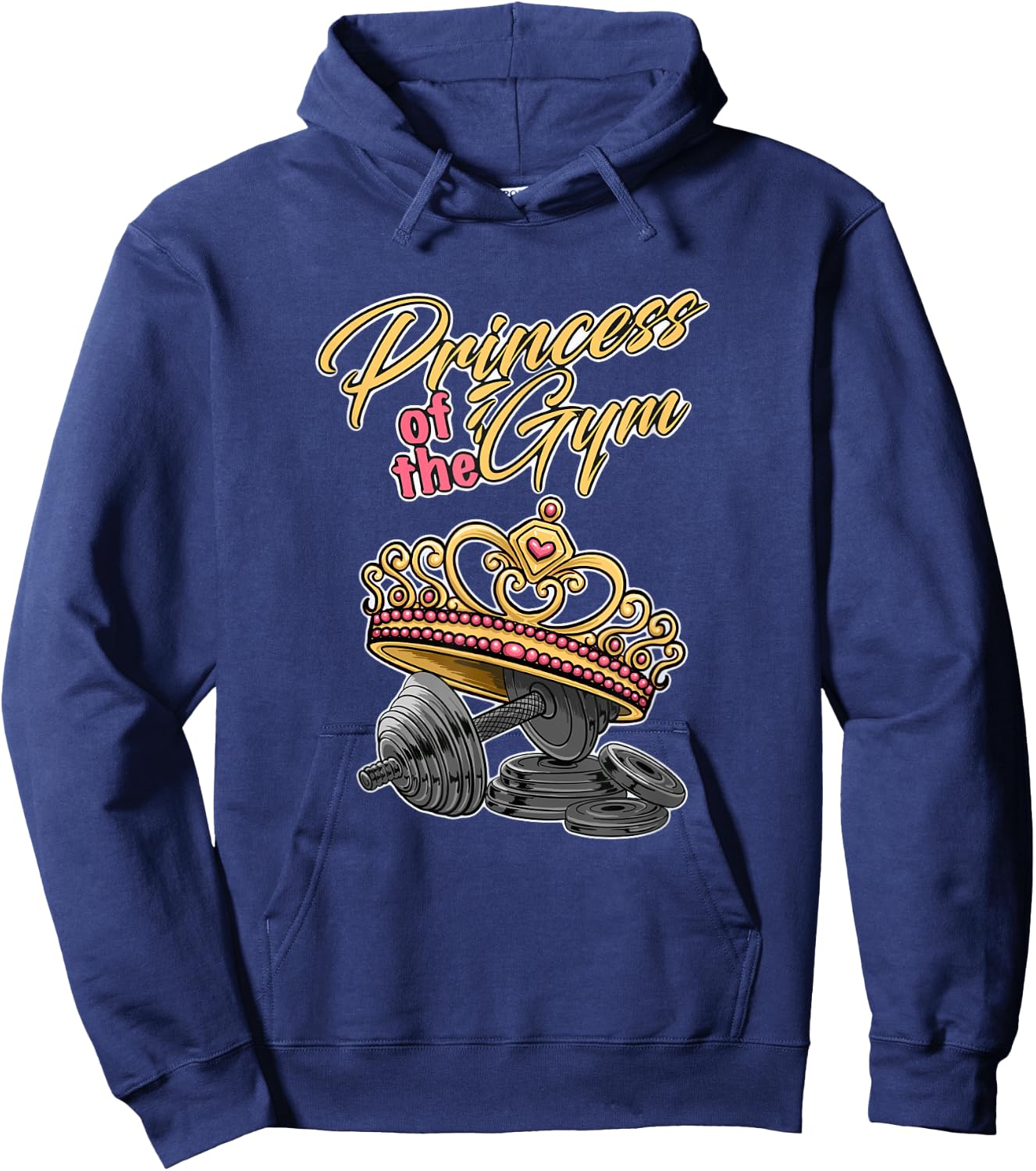 Princess of the Gym | Bodybuilding Strength Sports Gym Hoodie - Hoodie | Navy
