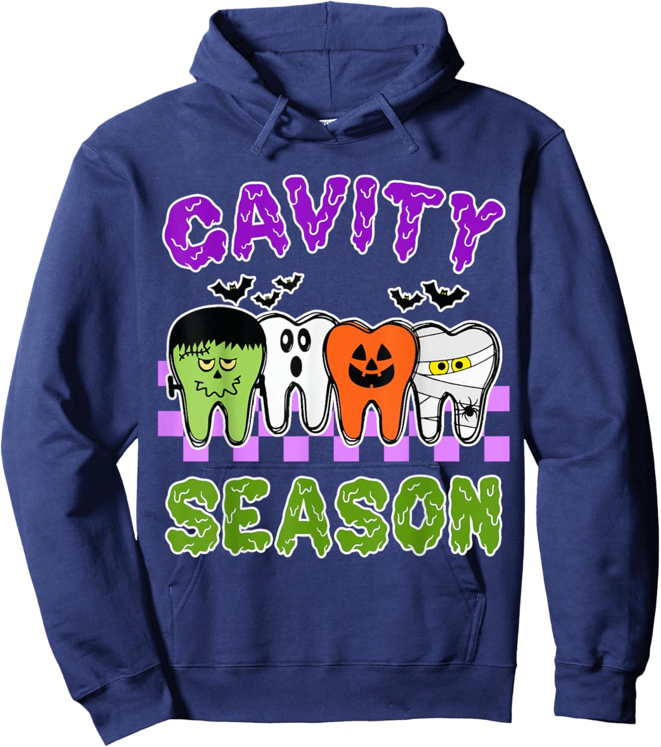 Cavity Season Dental Halloween Dentist Gift Men Hoodie - Hoodie | Navy