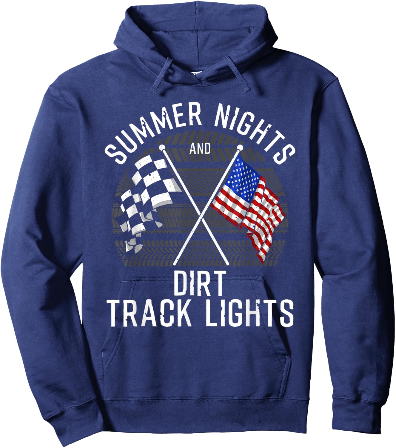 Funny Dirt Racing Gift Women Cool Dirt Track Racing Hoodie - Hoodie | Navy