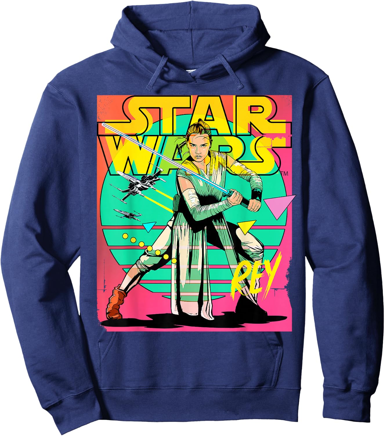 Star Wars Rey 90s Hoodie - Hoodie | Navy