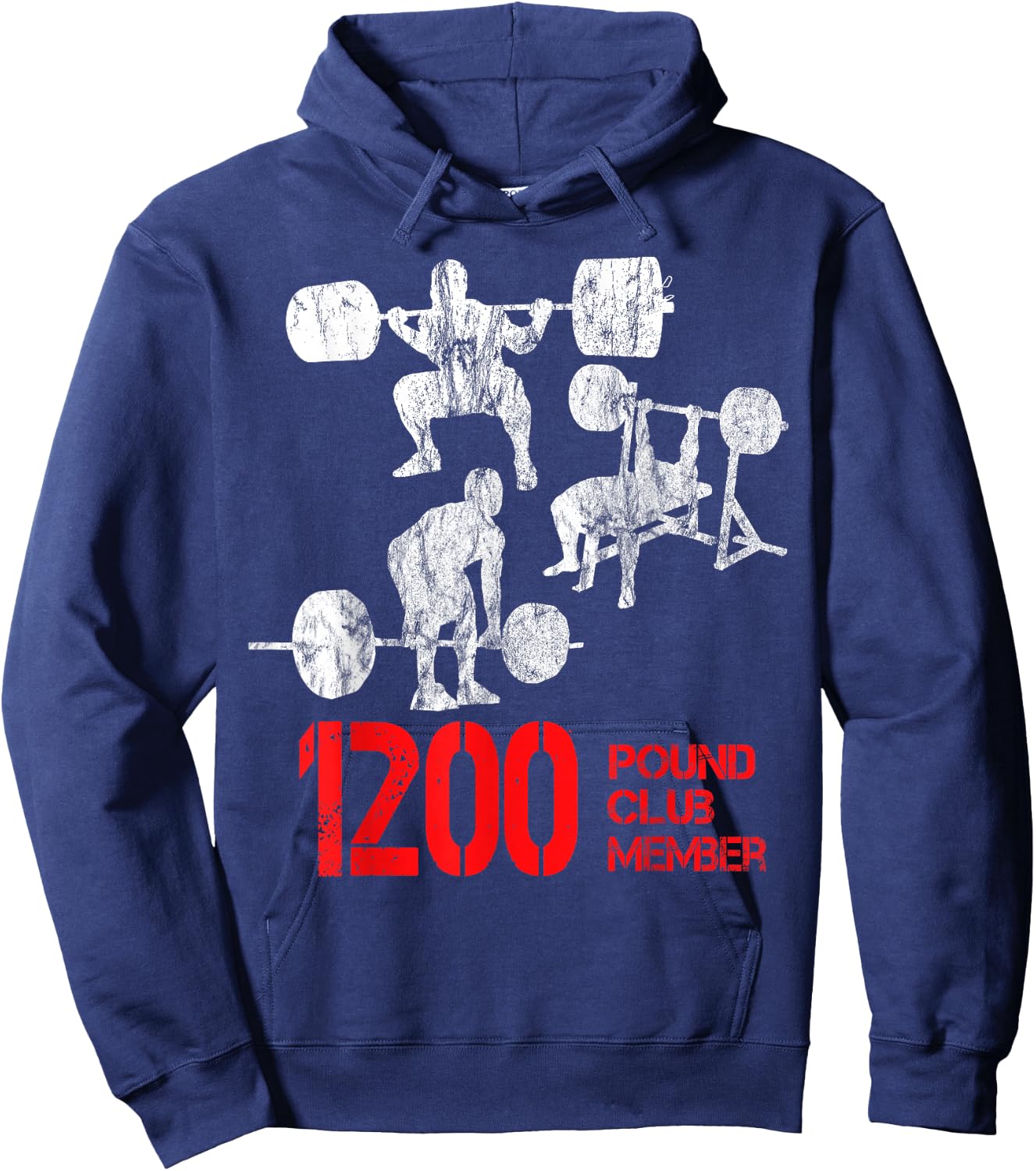 1200 Pound Club Member Hoodie - Hoodie | Navy