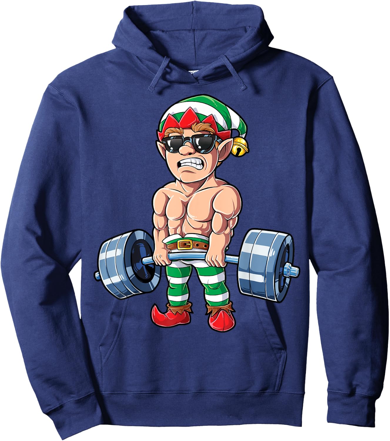 Eleven Weightlifting Christmas Fitness Gym Deadlift Xmas Men Hoodie - Hoodie | Navy