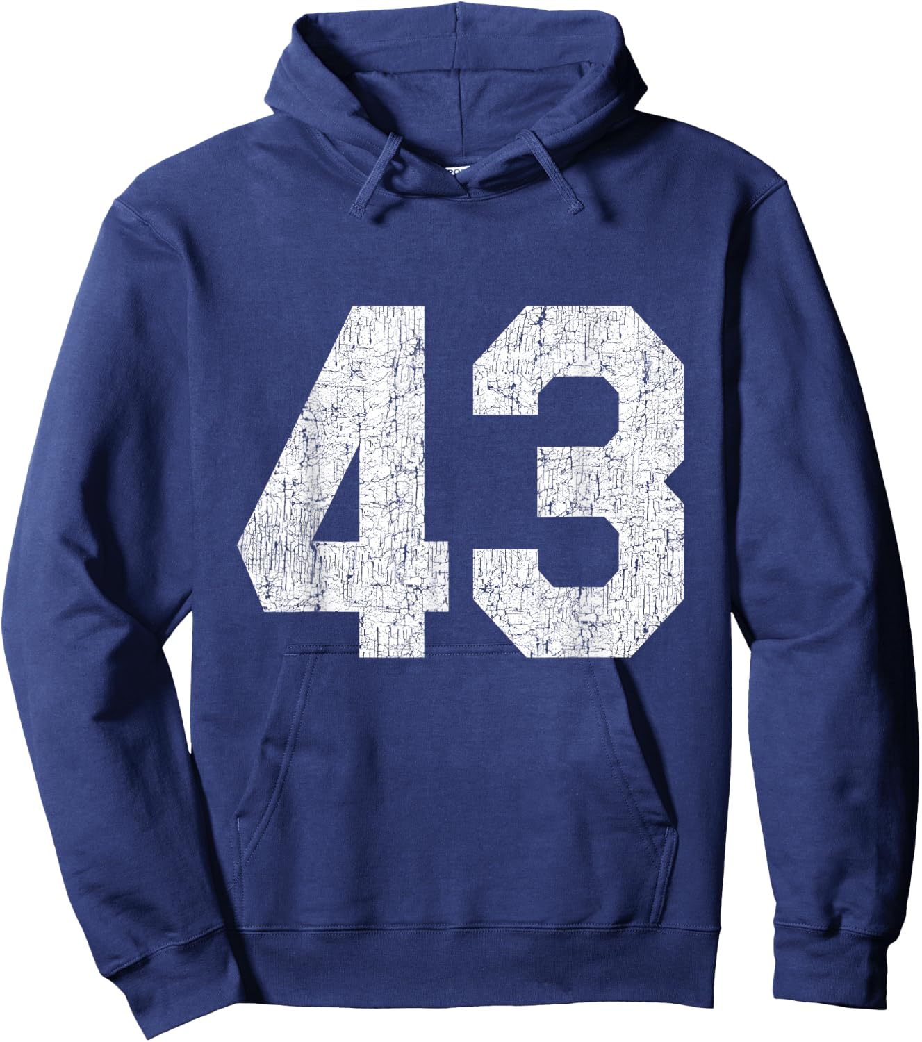 #43 Jersey Uniform Varsity Sports Number, 43rd Birthday Hoodie - Hoodie | Navy
